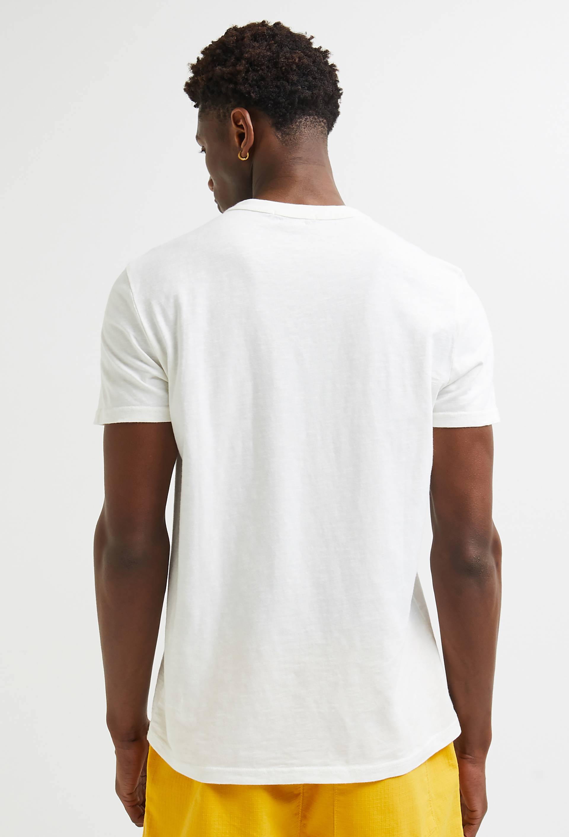 T-shirt col rond manches courtes en coton slub BIO GOTS, Ecru, large image number 1.0