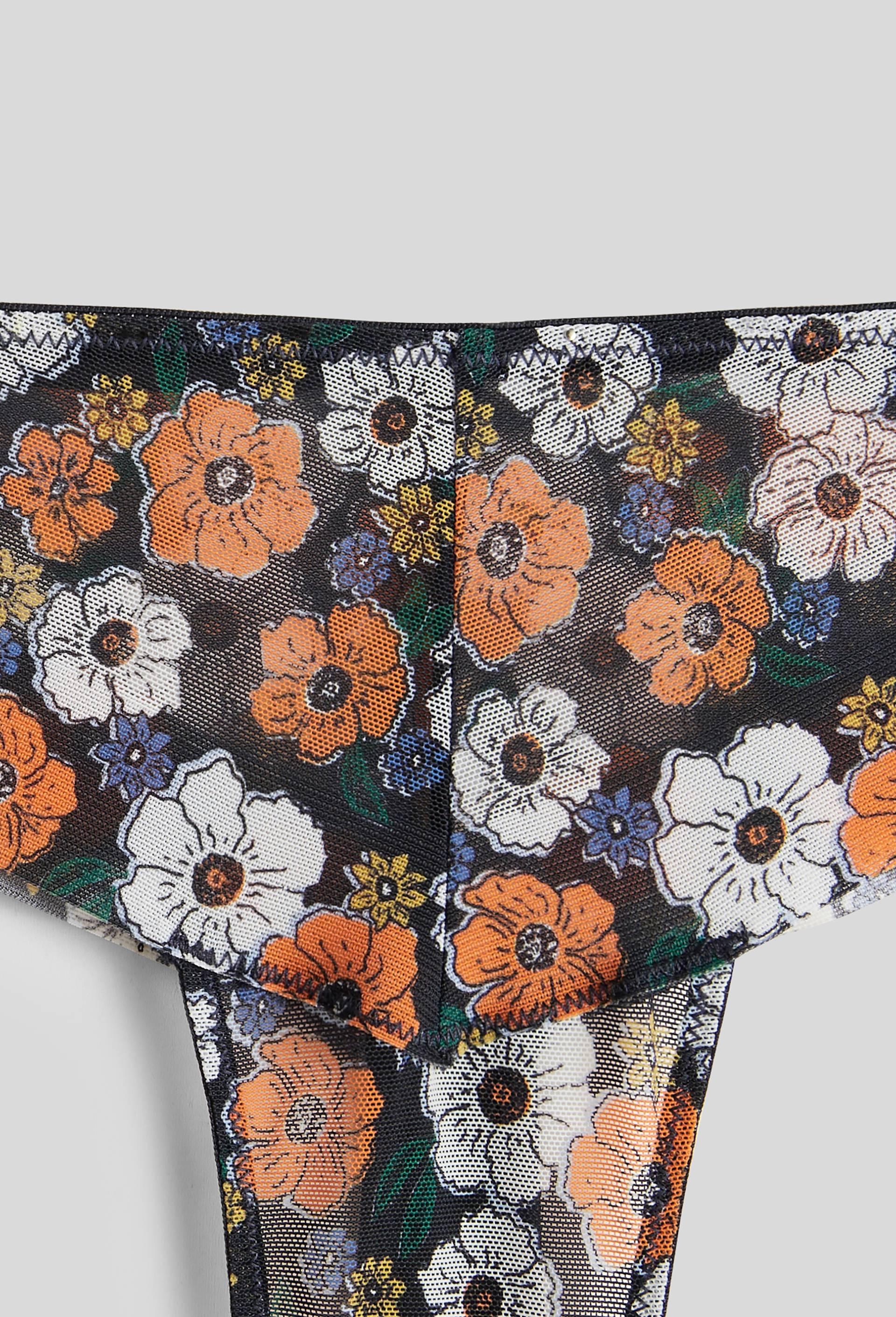 Tanga JUDITH en tulle imprimé, Oeko-Tex, Orange, large image number 2