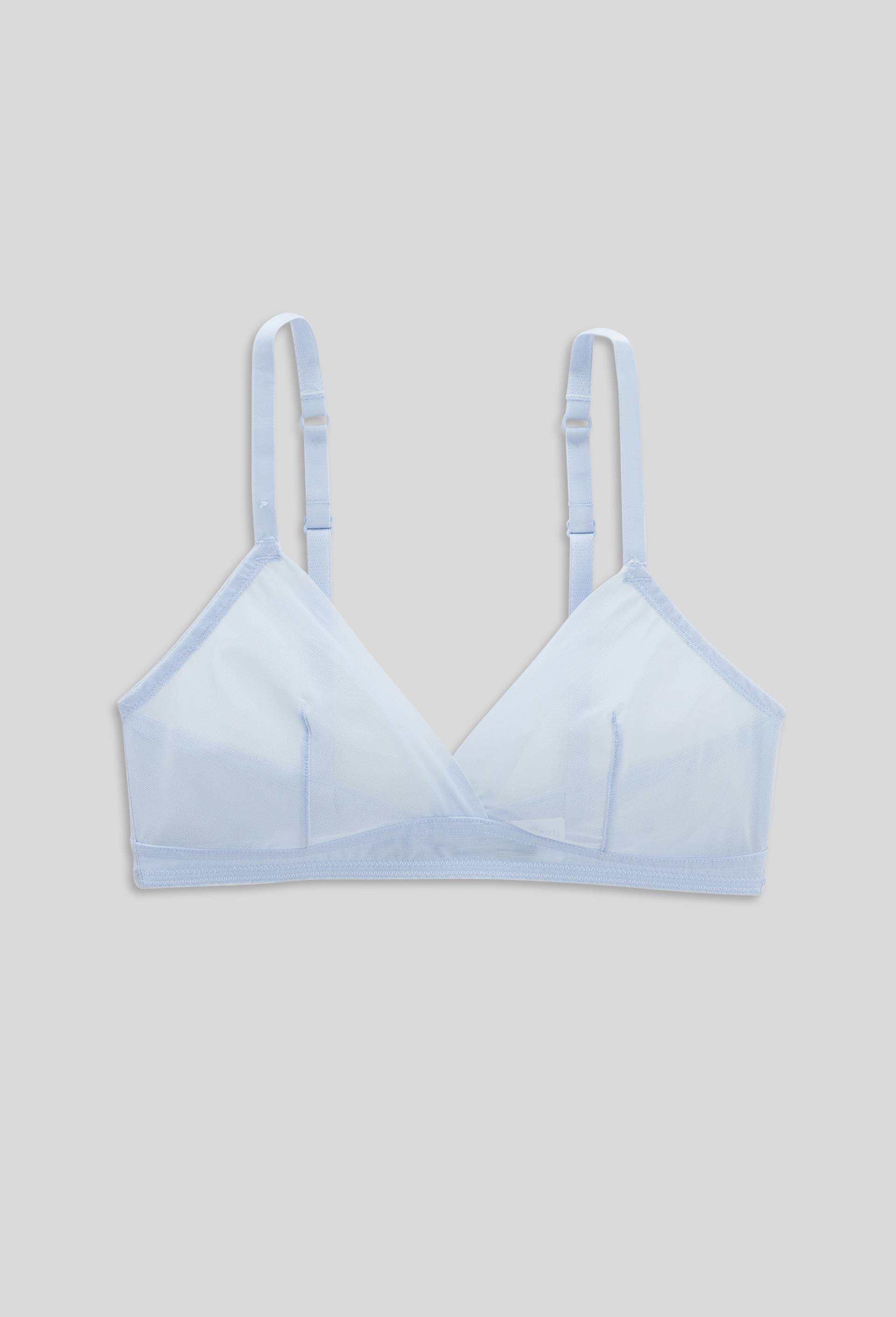 Soutien-gorge triangle JUDITH en tulle, Bleu, large image number 0.0