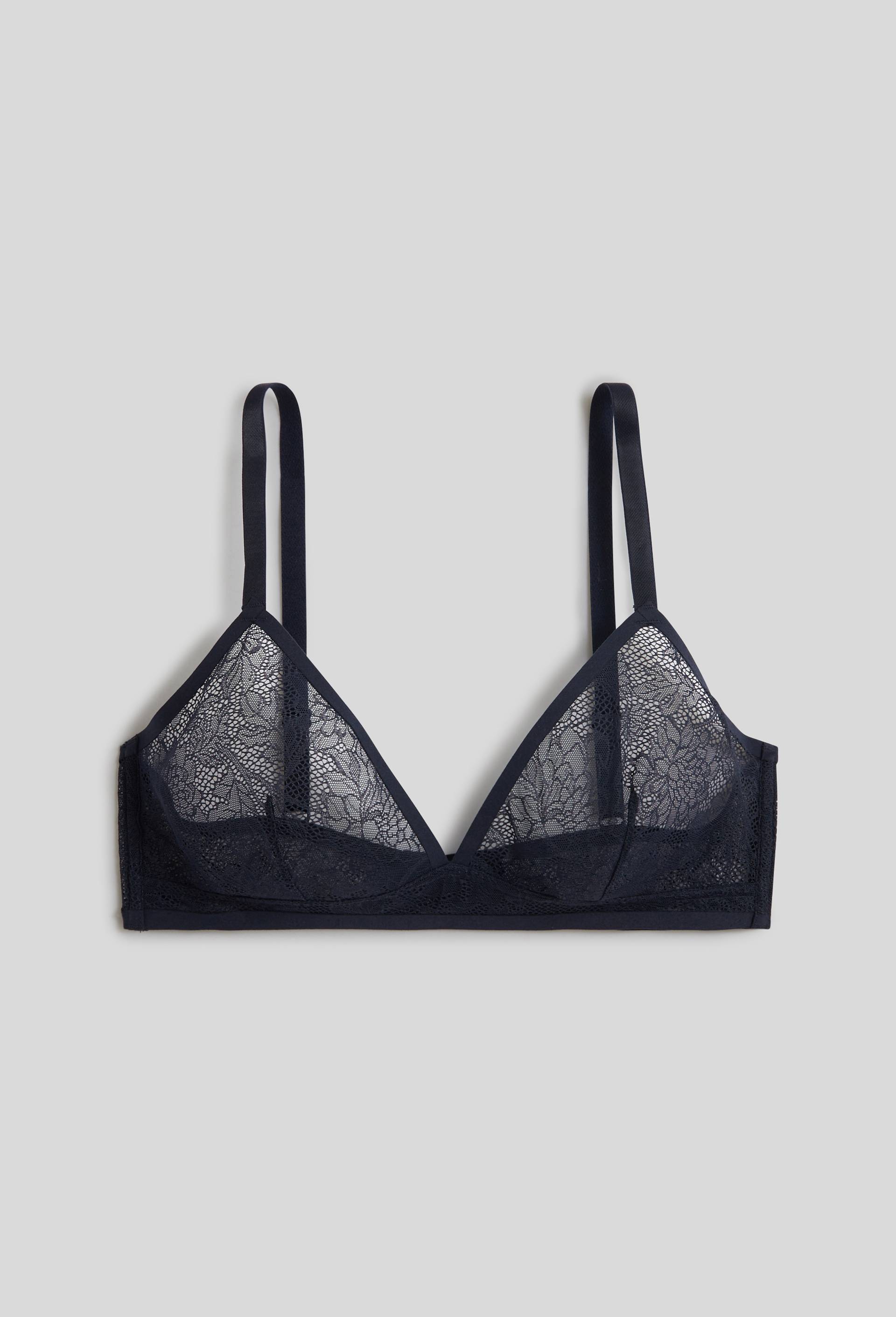 Soutien-gorge triangle ROSANA en dentelle, Oeko-Tex, Bleu foncé, large image number 0