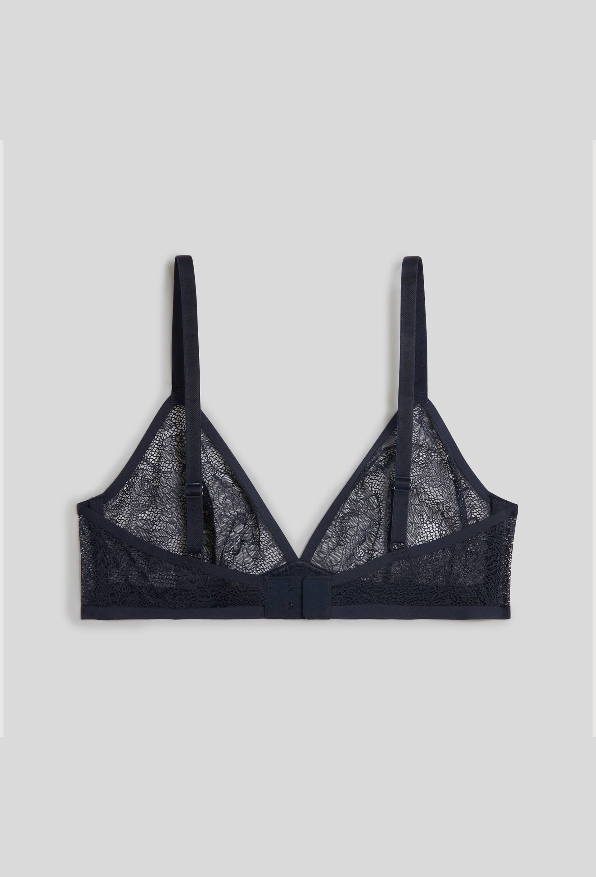 Soutien-gorge triangle ROSANA en dentelle, Oeko-Tex, Bleu foncé, large image number 1