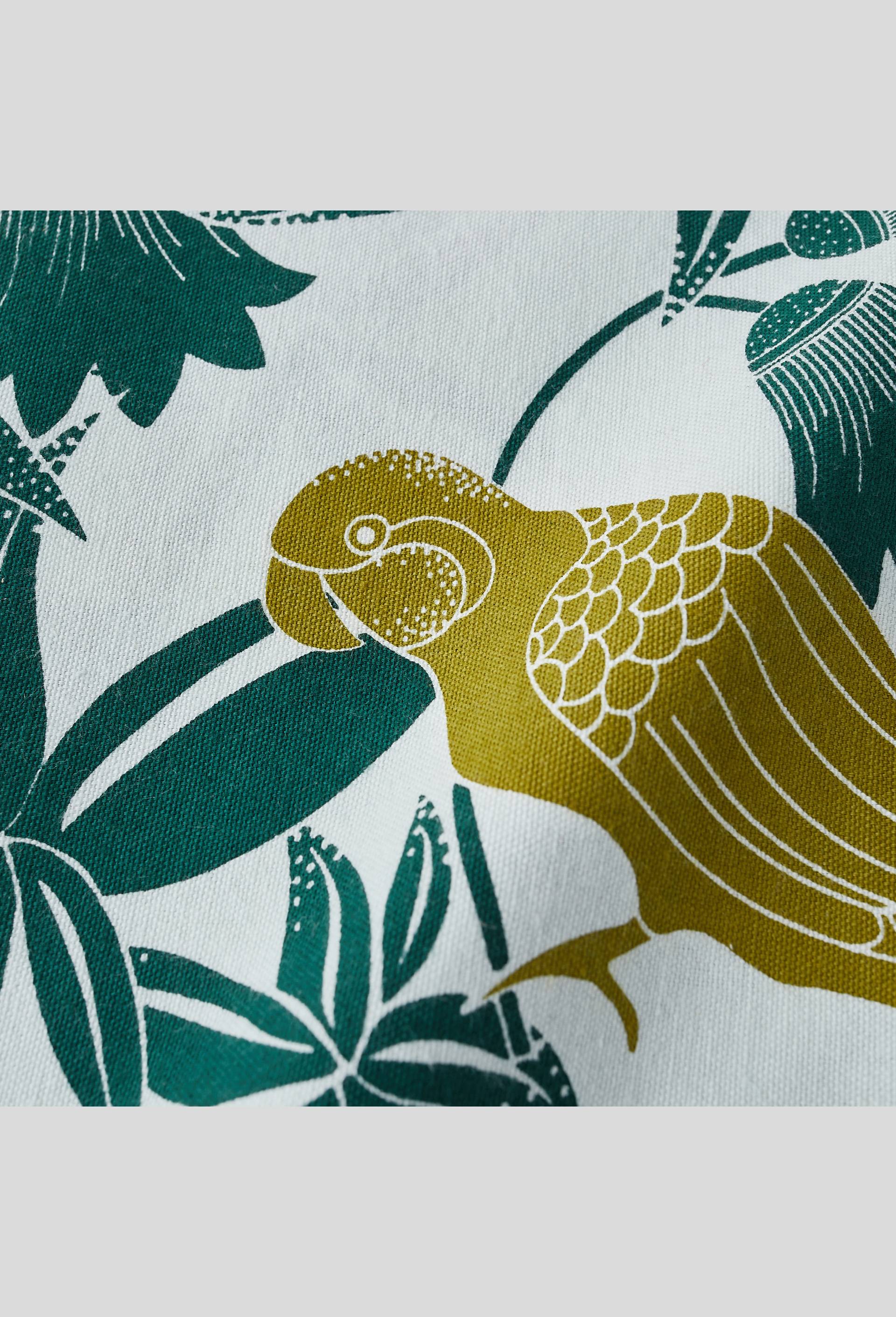 Fouta simple gt, imprimé rio, 180 x 200 cm, coton bio, Vert foncé, large image number 1.0