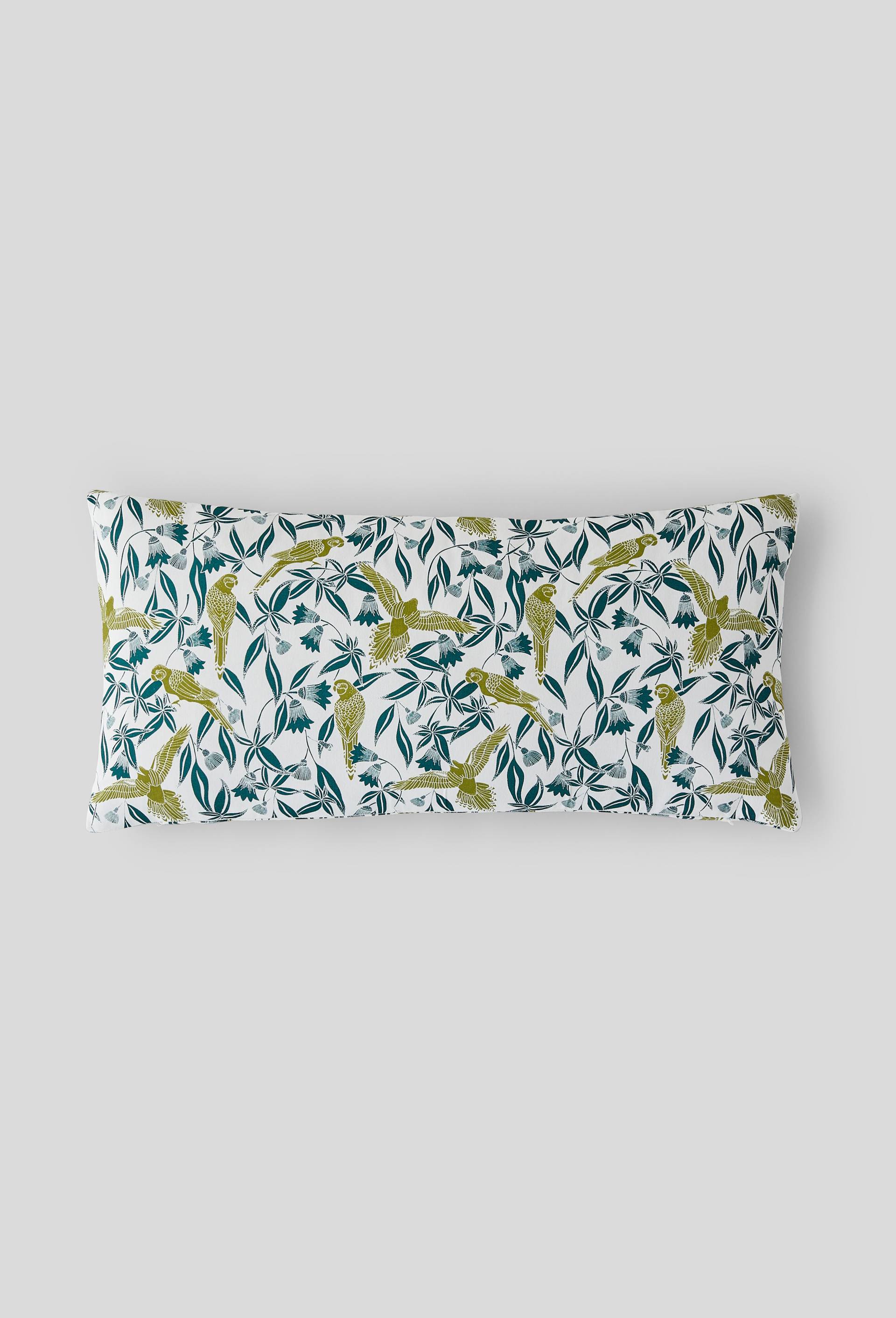 Coussin rectangle gm imprimé rio,35 x 75 cm, coton, Vert foncé, large image number 0