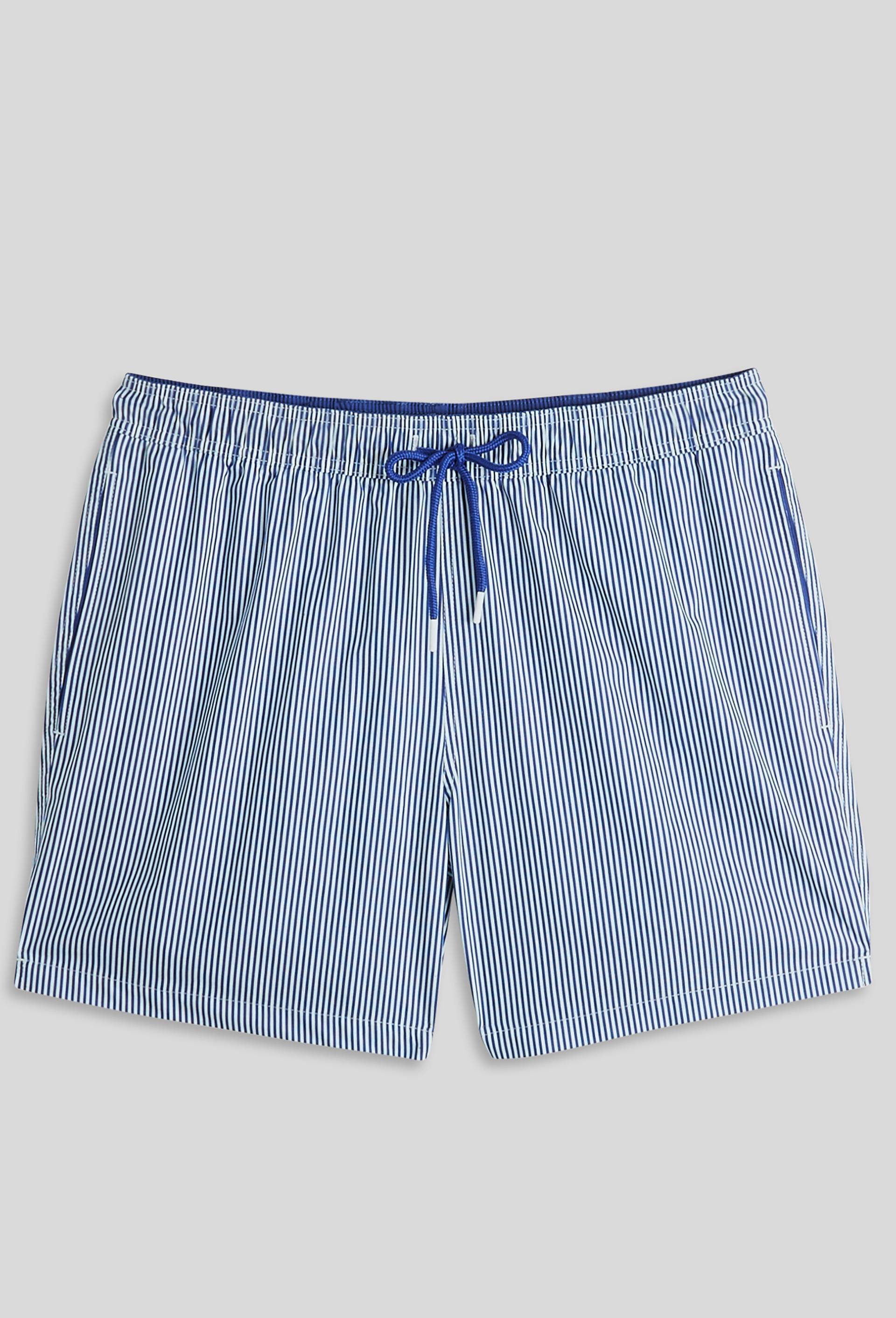 Short de bain rayé, BLEU, large image number 0