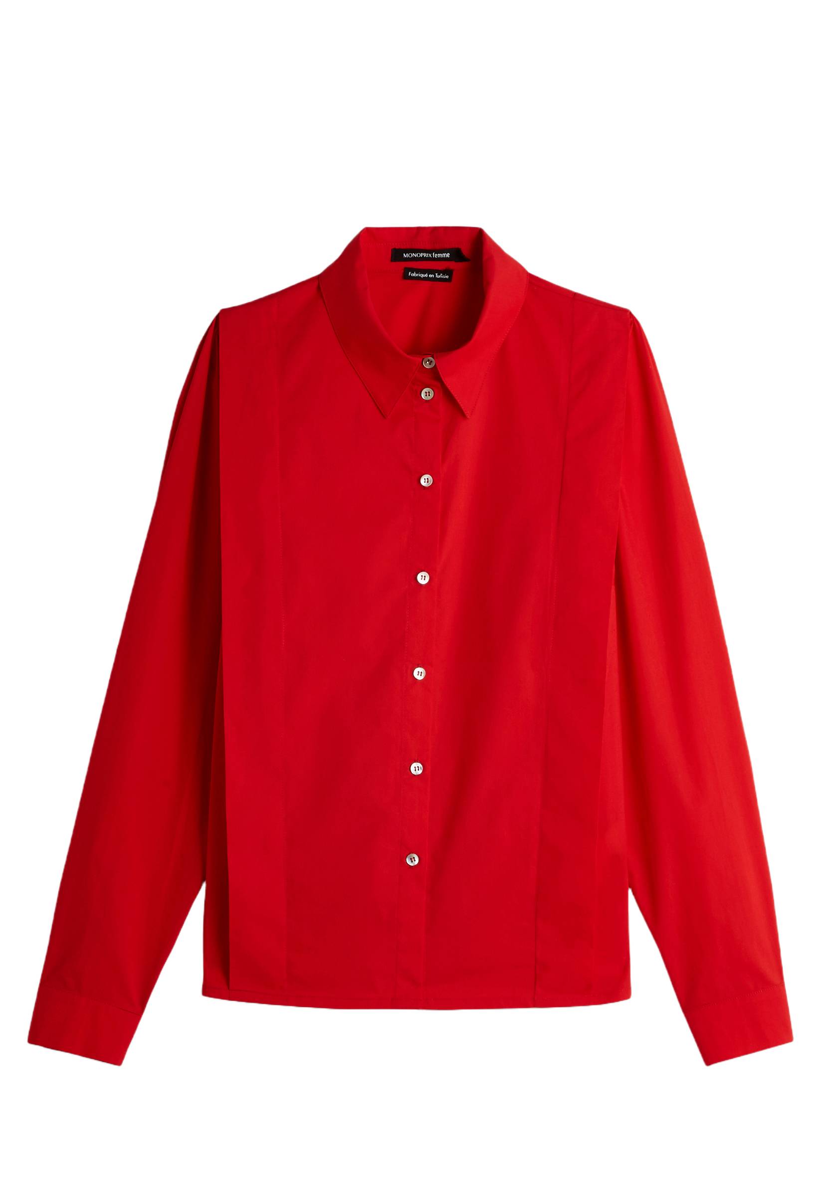 Chemise manches longues en popeline, Orange foncé, large image number 5