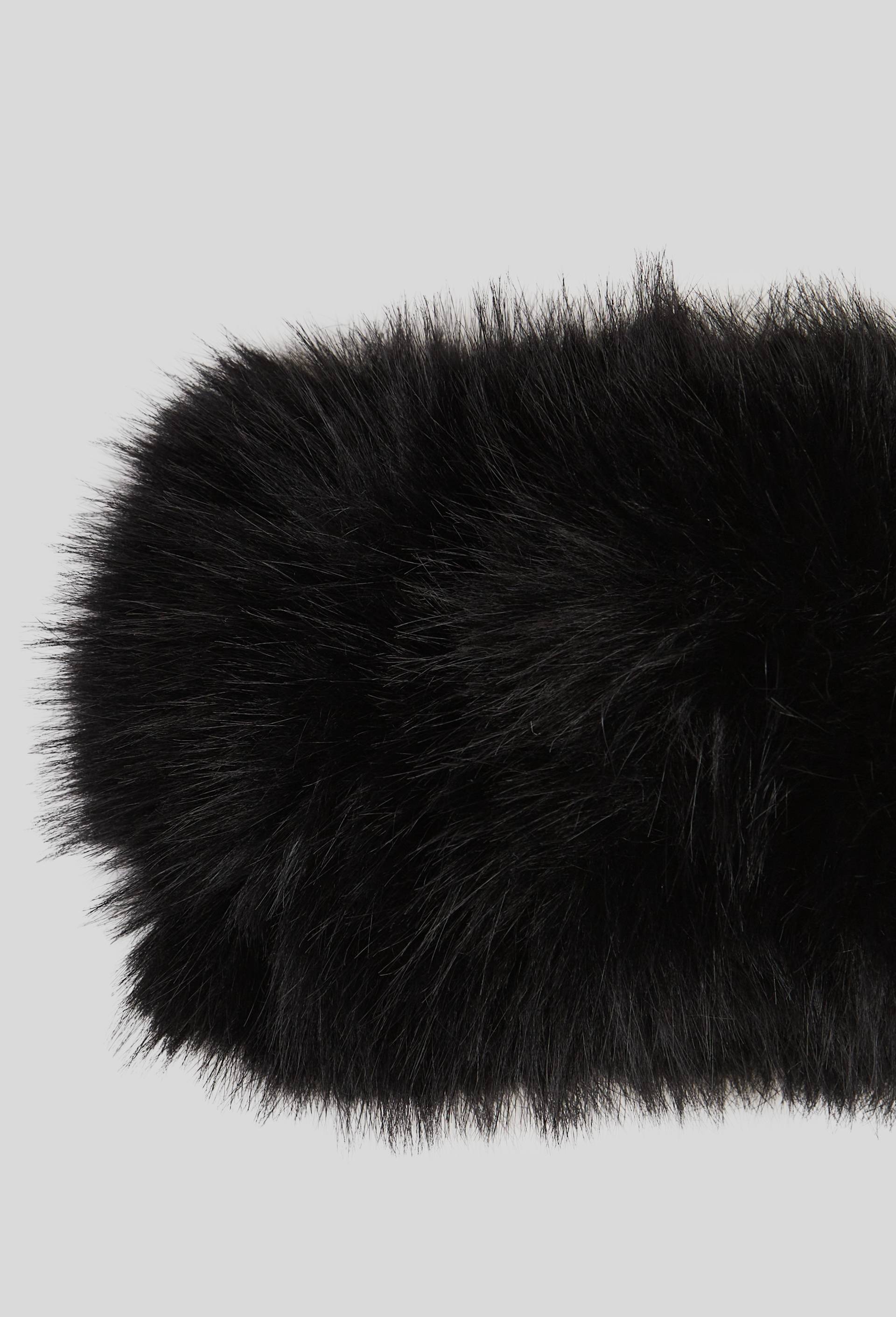 Bandeau fausse fourrure, Noir, large image number 1