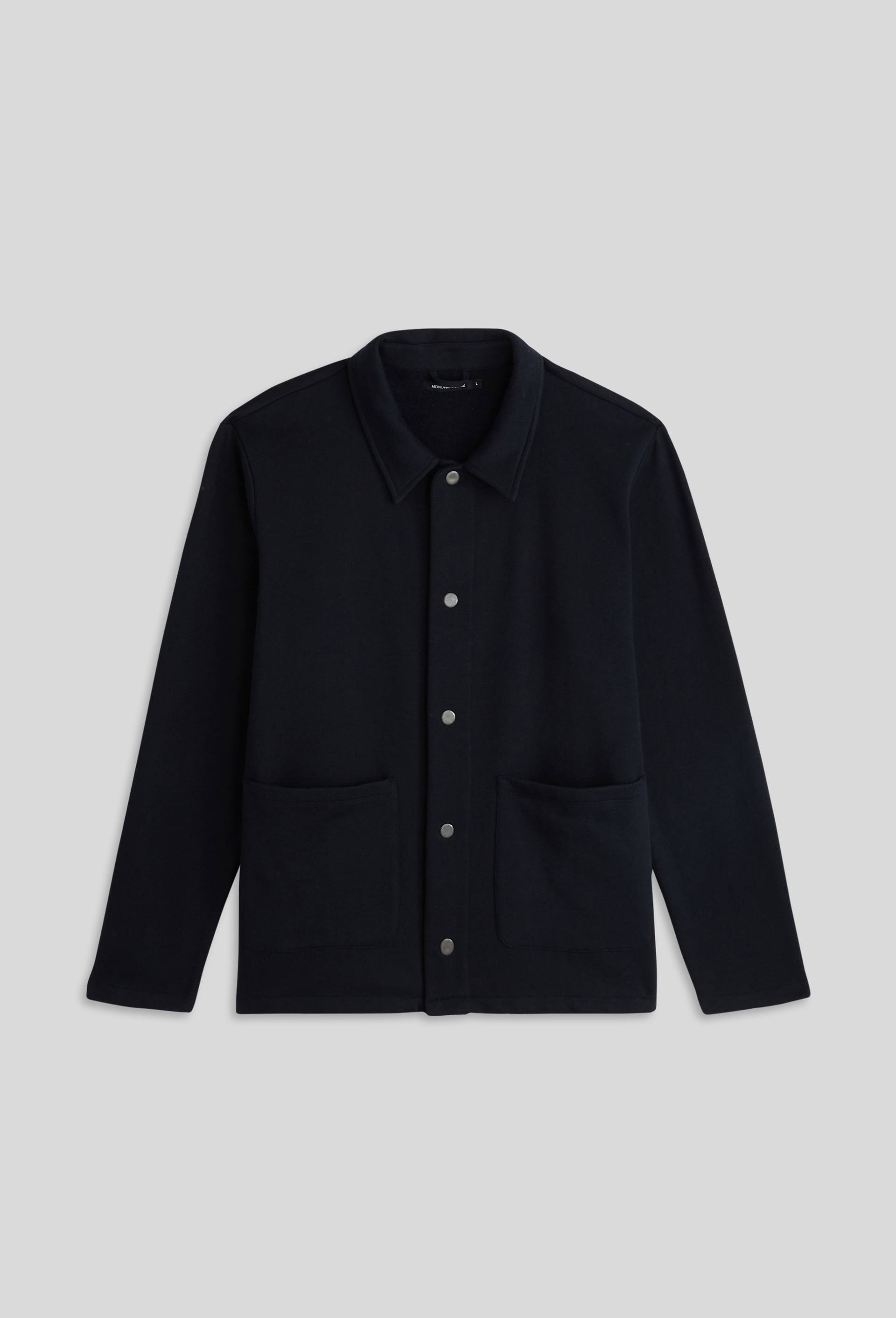 Veste en molleton, coton BIO, Bleu foncé, large image number 2