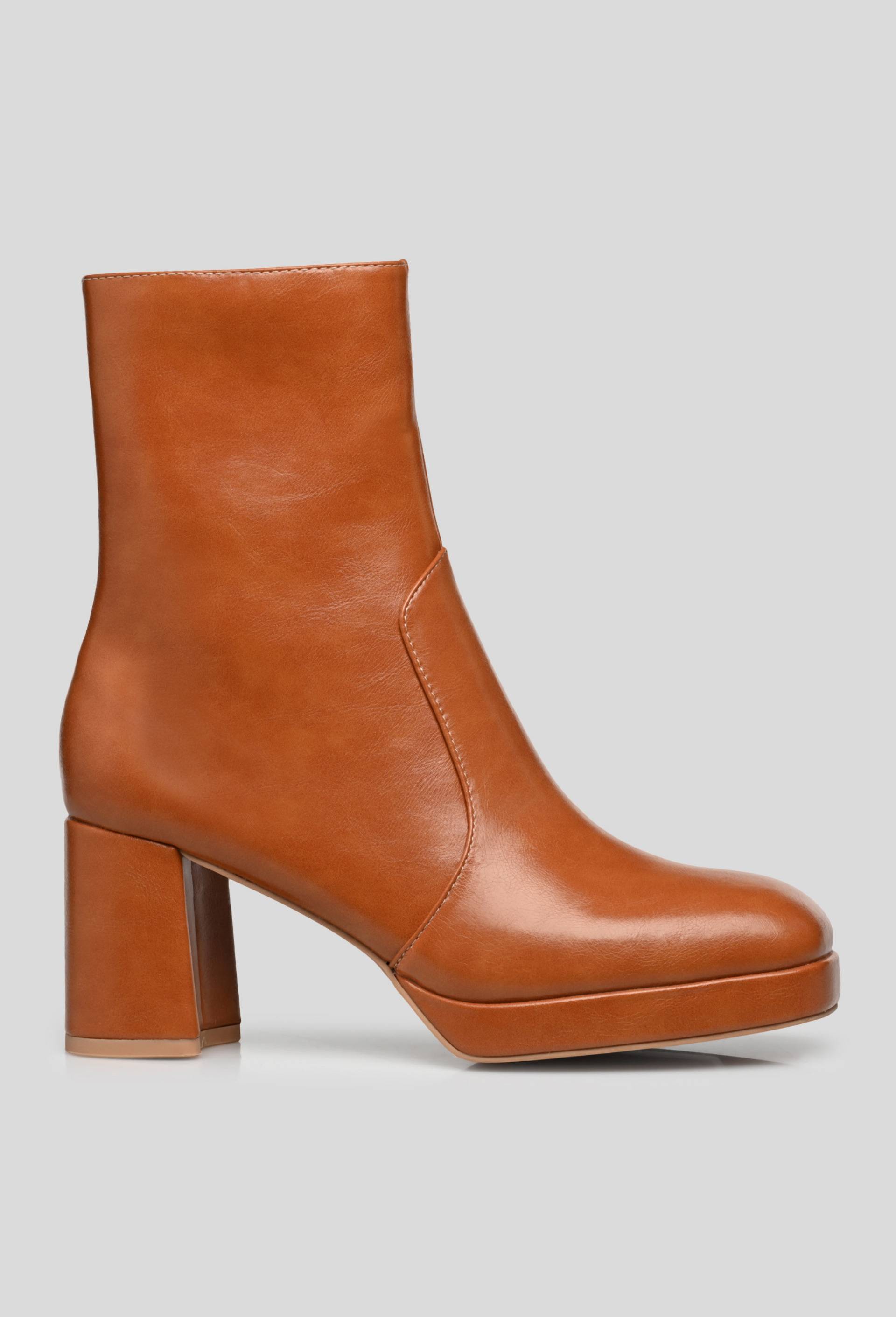 Bottines à talon et à plateforme, Beige, large image number 0