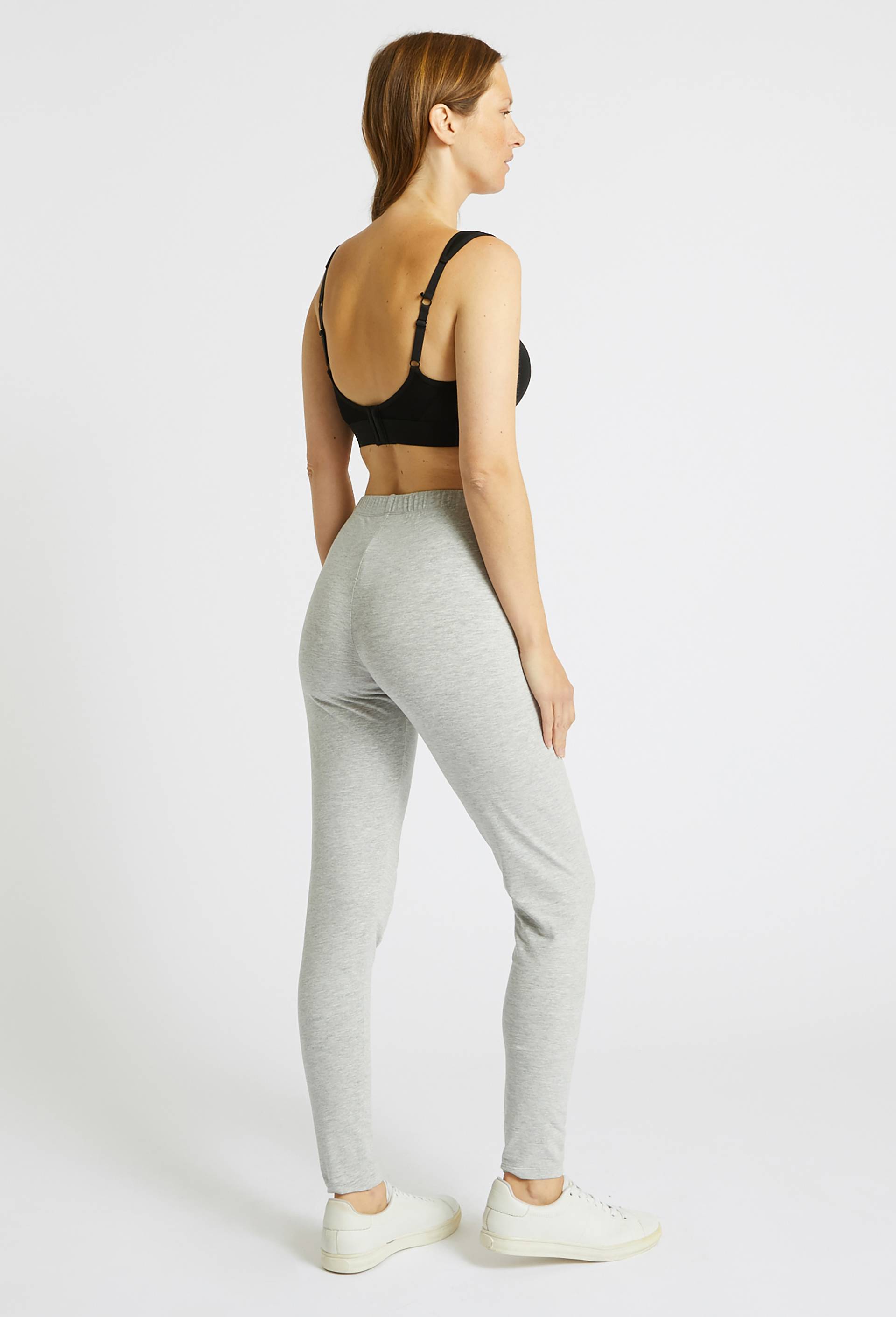 Legging uni en coton, Bio, Gris foncé, large image number 1