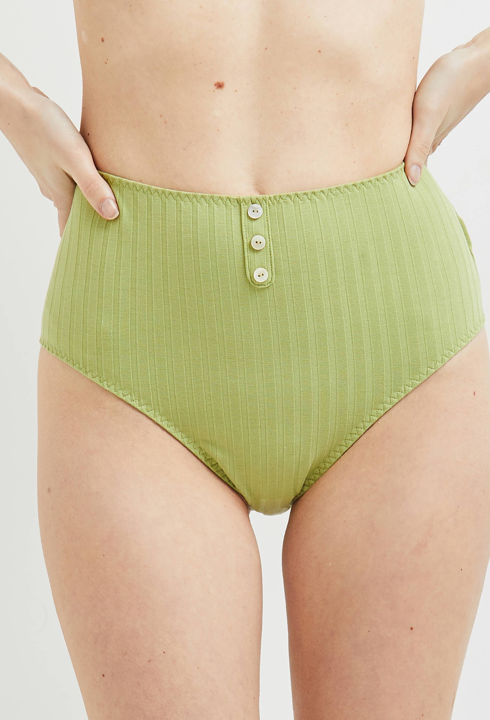 Culotte taille haute AGATHE, Oeko-Tex, Vert, large image number 0