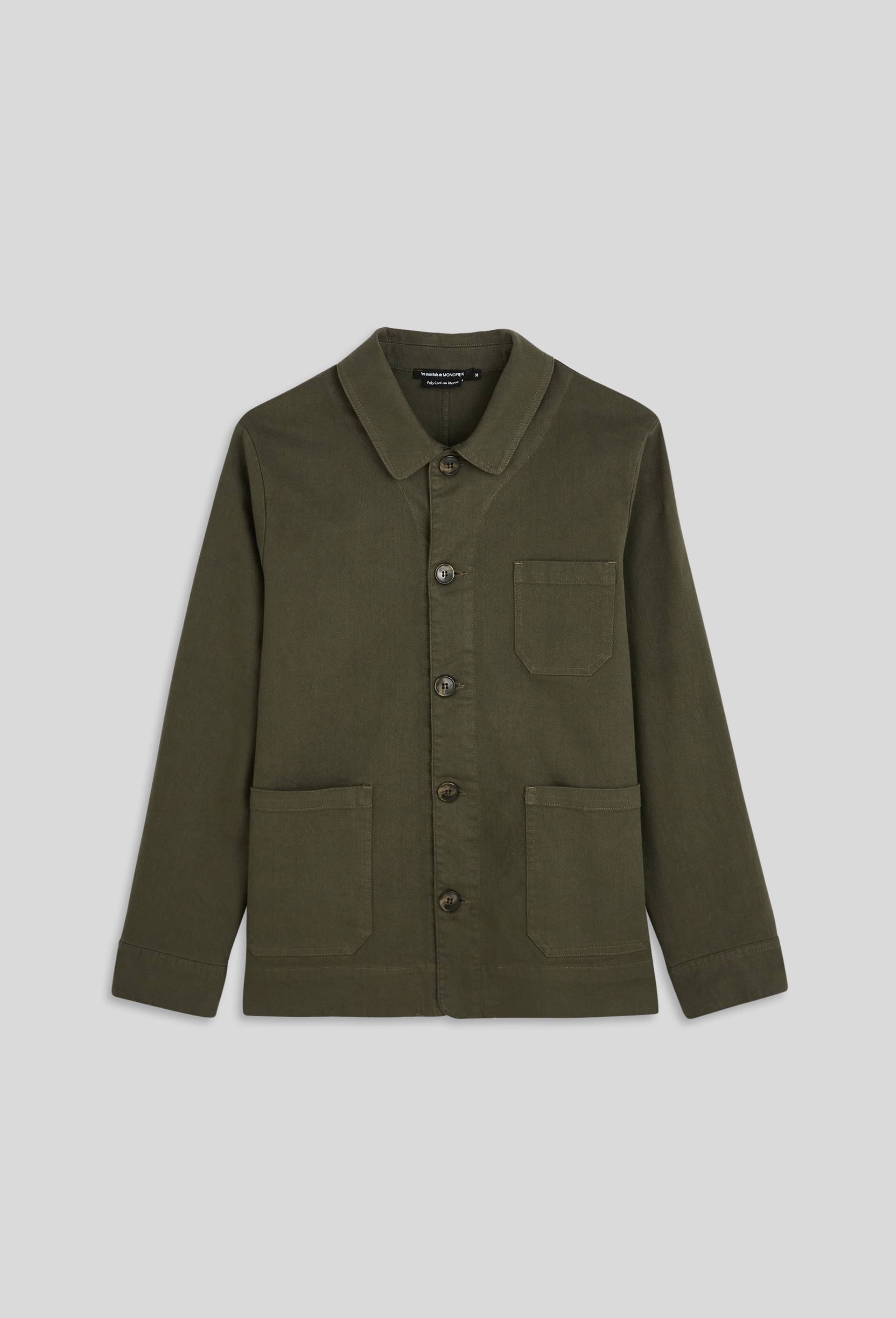 Veste courte contenant du coton, Vert foncé, large image number 2.0