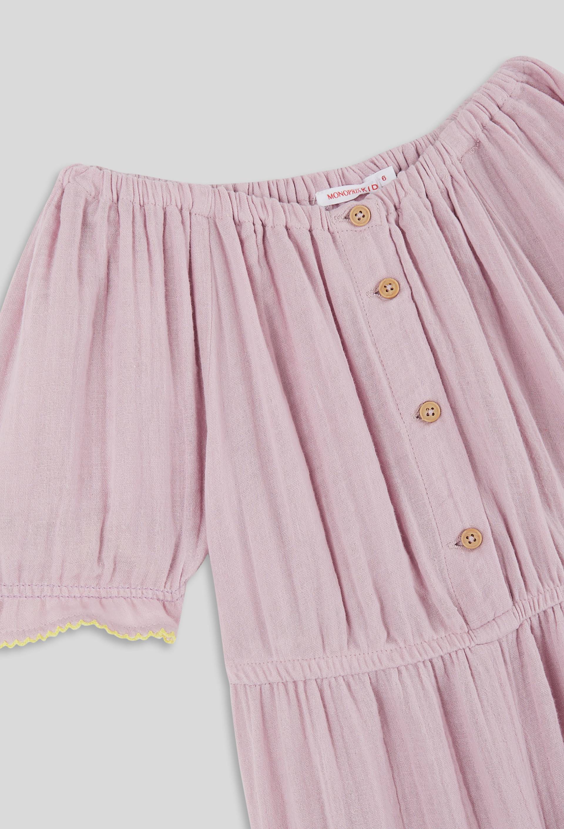 Combinaison en gaze de coton, coton BIO, Violet clair, large image number 2