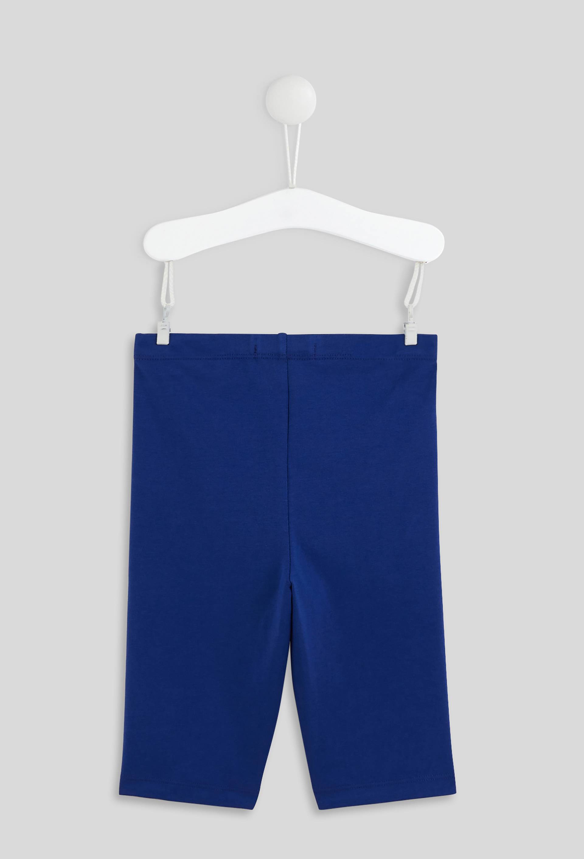 Short cycliste en jersey, coton BIO et Oeko-Tex, BLEU, large image number 1.0