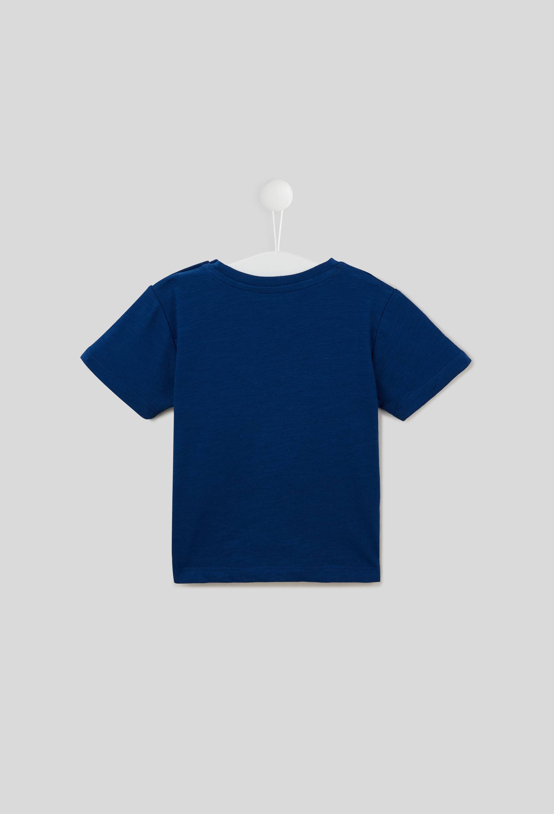 T.shirt imprimé en coton BIO, Oeko-Tex, Bleu, large image number 1.0