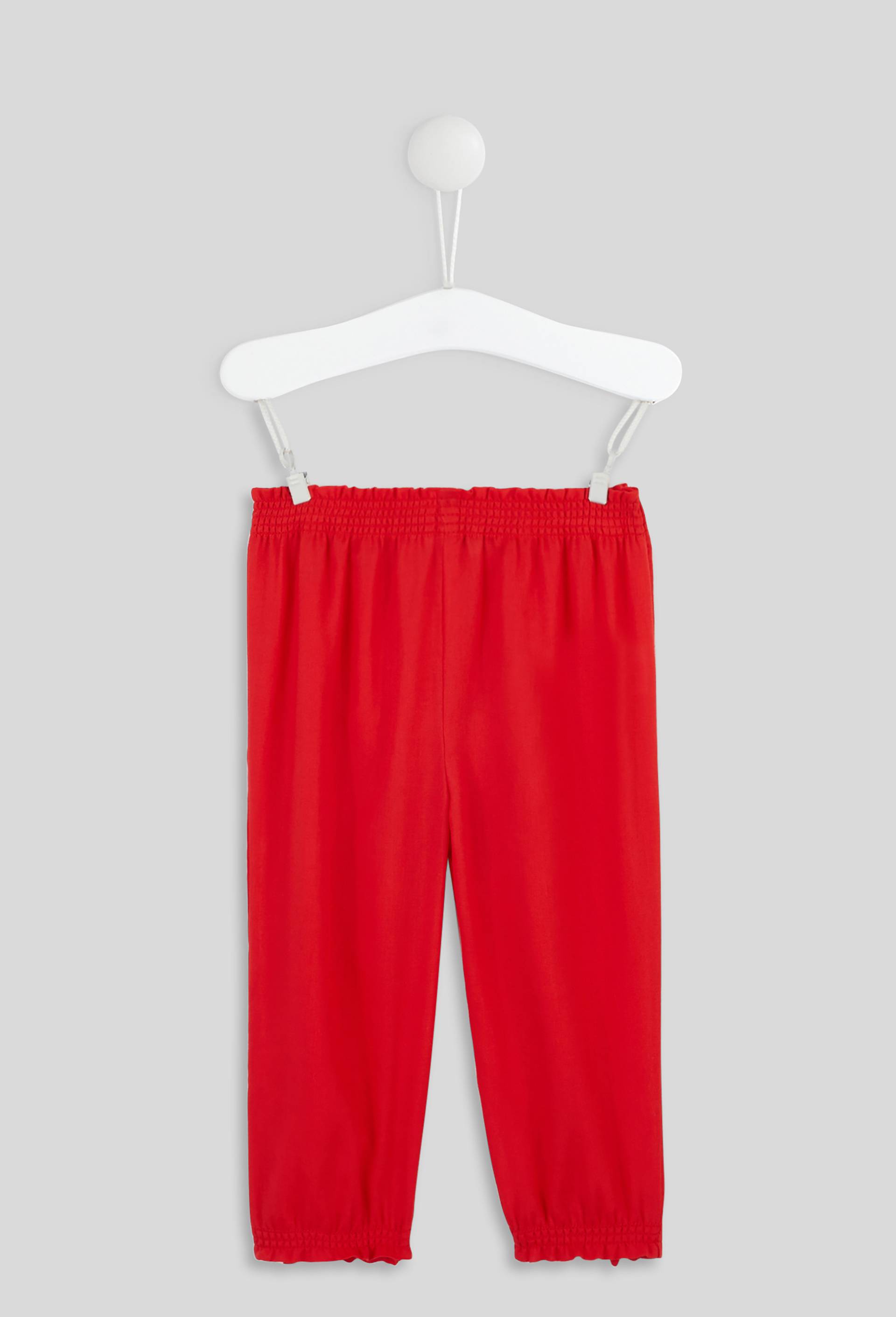 Pantalon uni en twill en coton BIO, Rouge, large image number 1.0