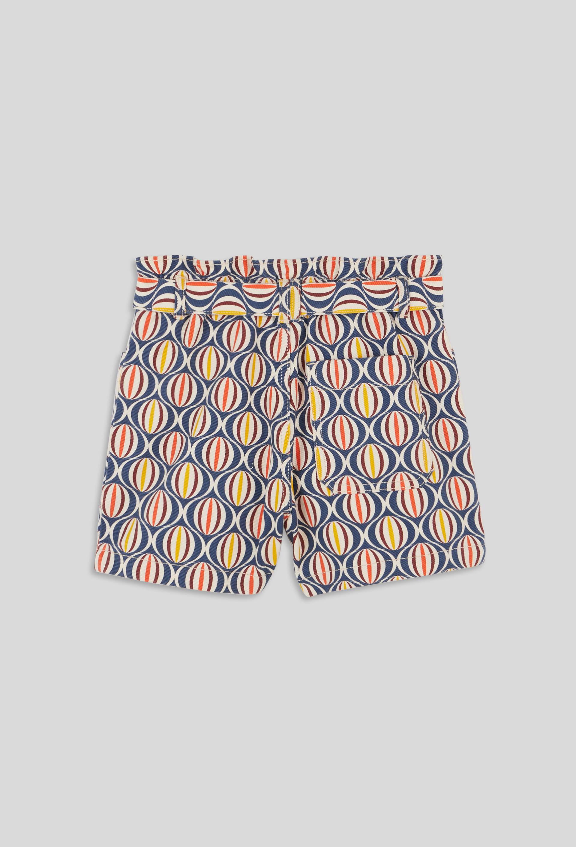 Short en twill imprimé, Oeko-Tex, Beige clair, large image number 2.0