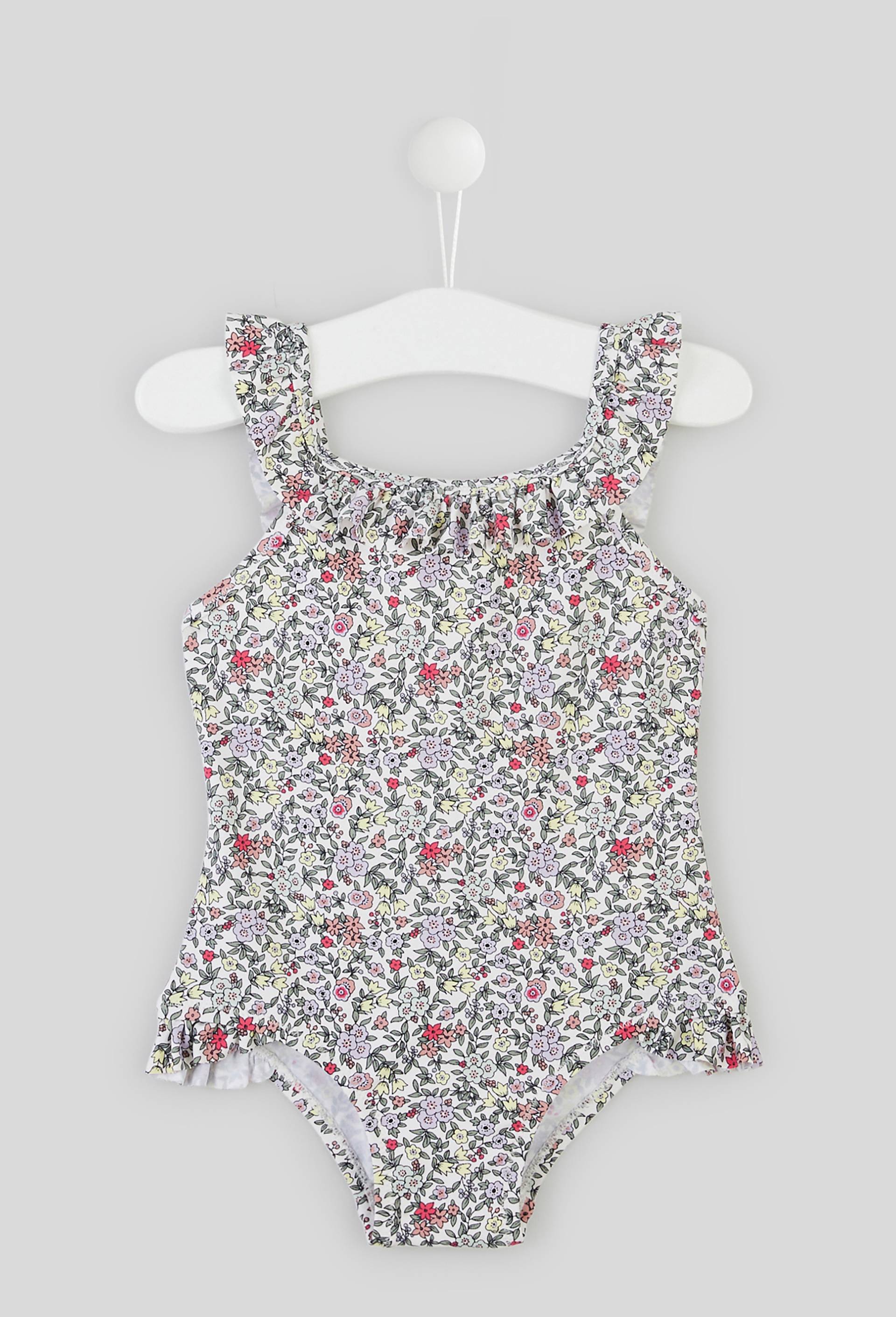 Maillot de bain 1 pièce imprimé, Oeko-Tex, Beige clair, large image number 0