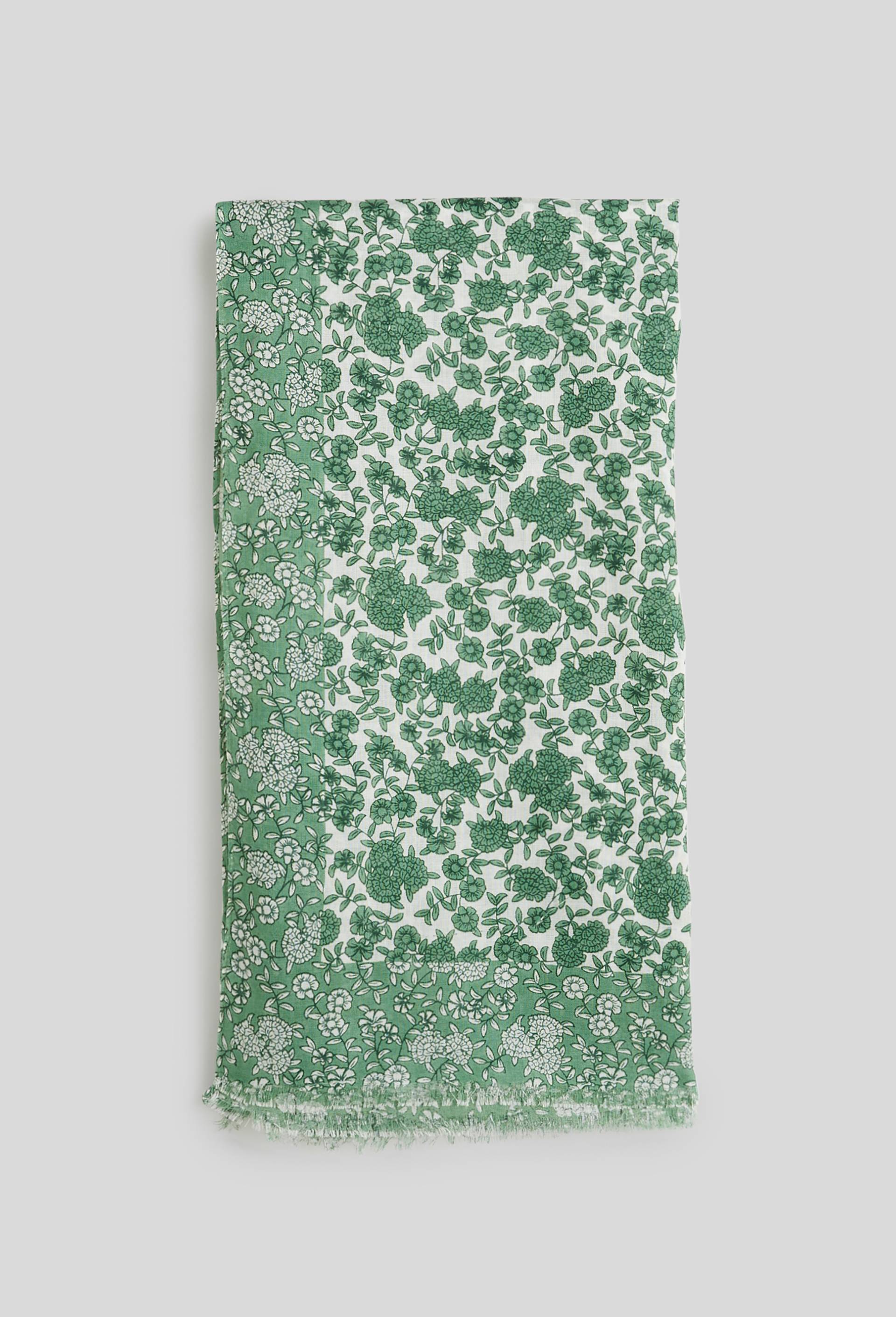 Etole imprimée, viscose certifiée Ecovero, Vert, large image number 1.0