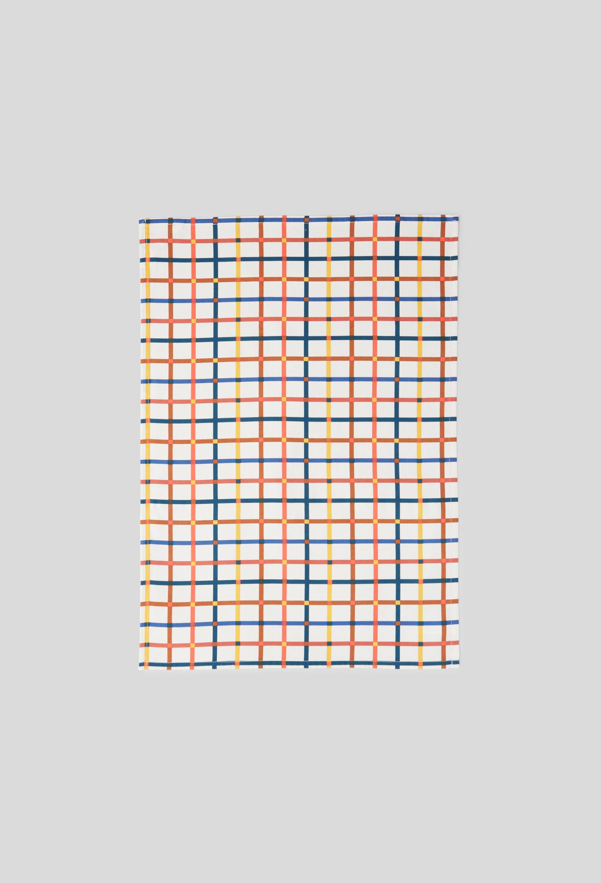 Torchon imprimé, 50 x 70 cm, coton, oekotex, Bleu, large image number 0
