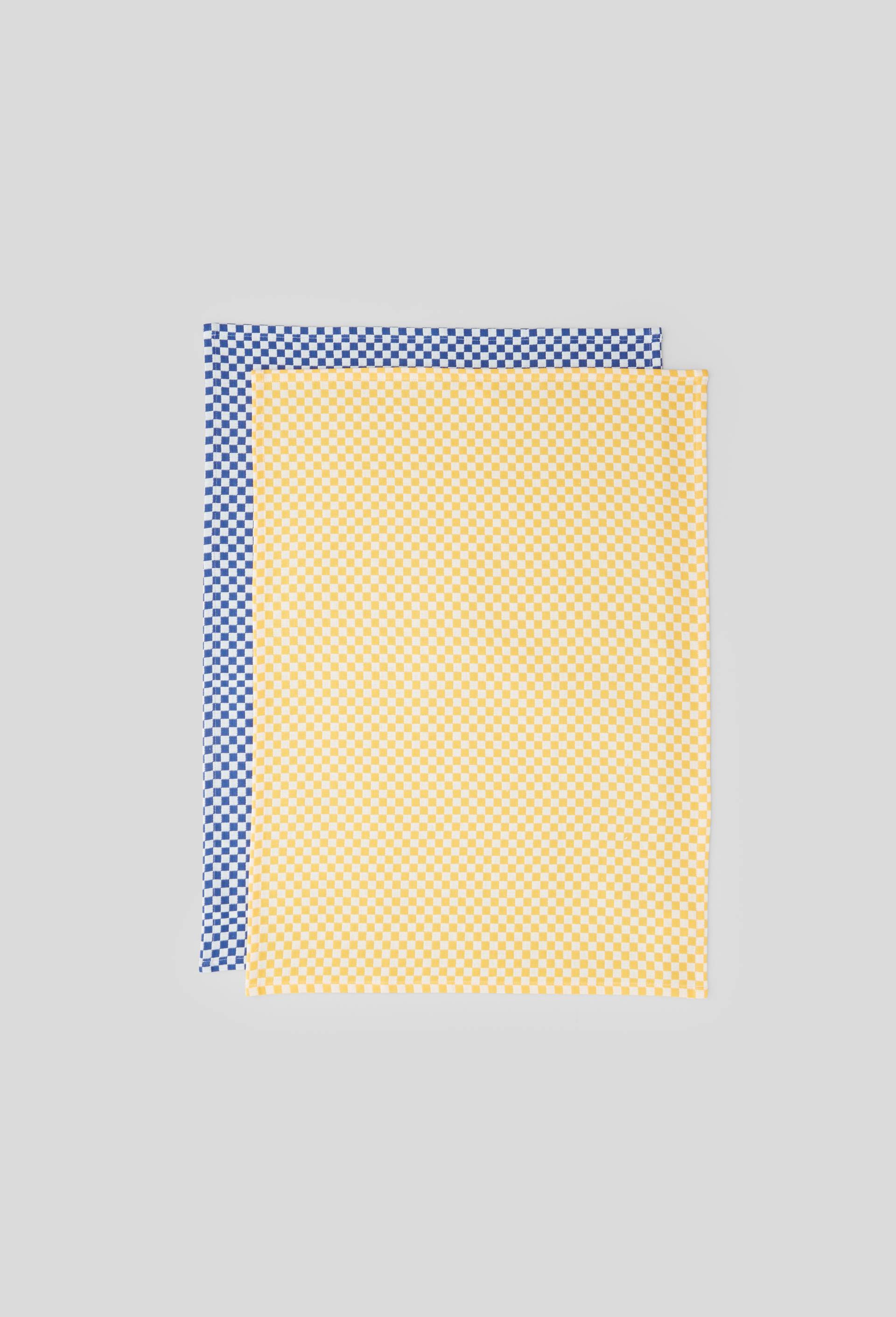 Lot de torchons, 50x70cm, imprimé carreaux, 100%  coton, Bleu, large image number 0.0
