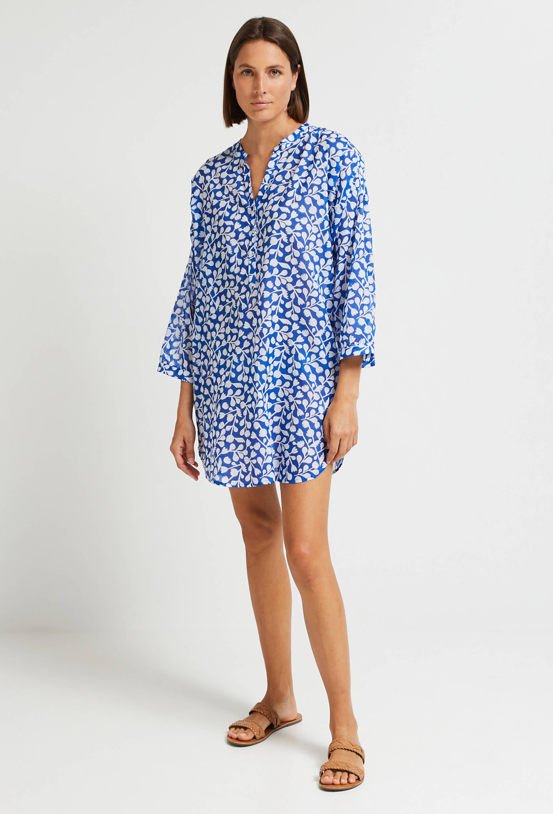 Robe de plage en coton BIO, Bleu, large image number 0