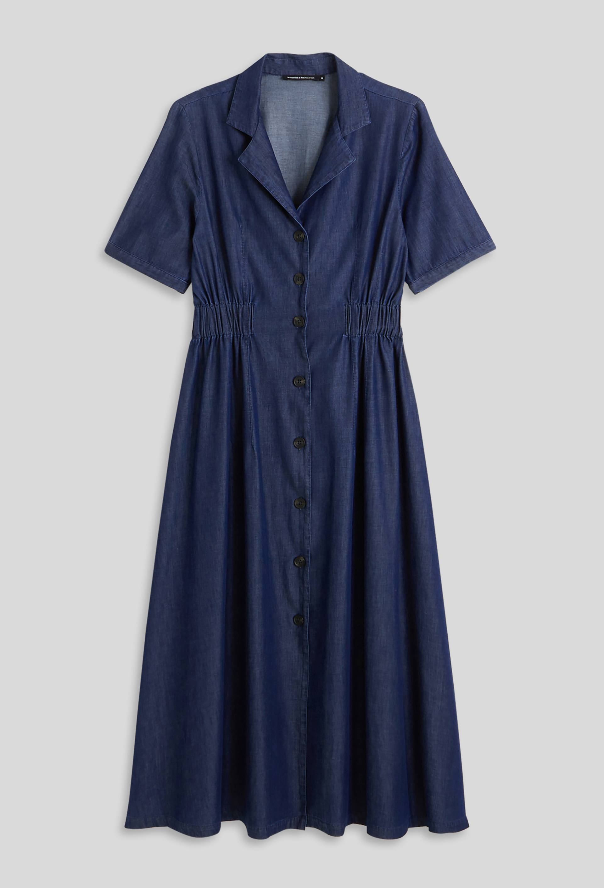 Robe cintrée en denim, Coton BIO, Bleu foncé, large image number 2.0