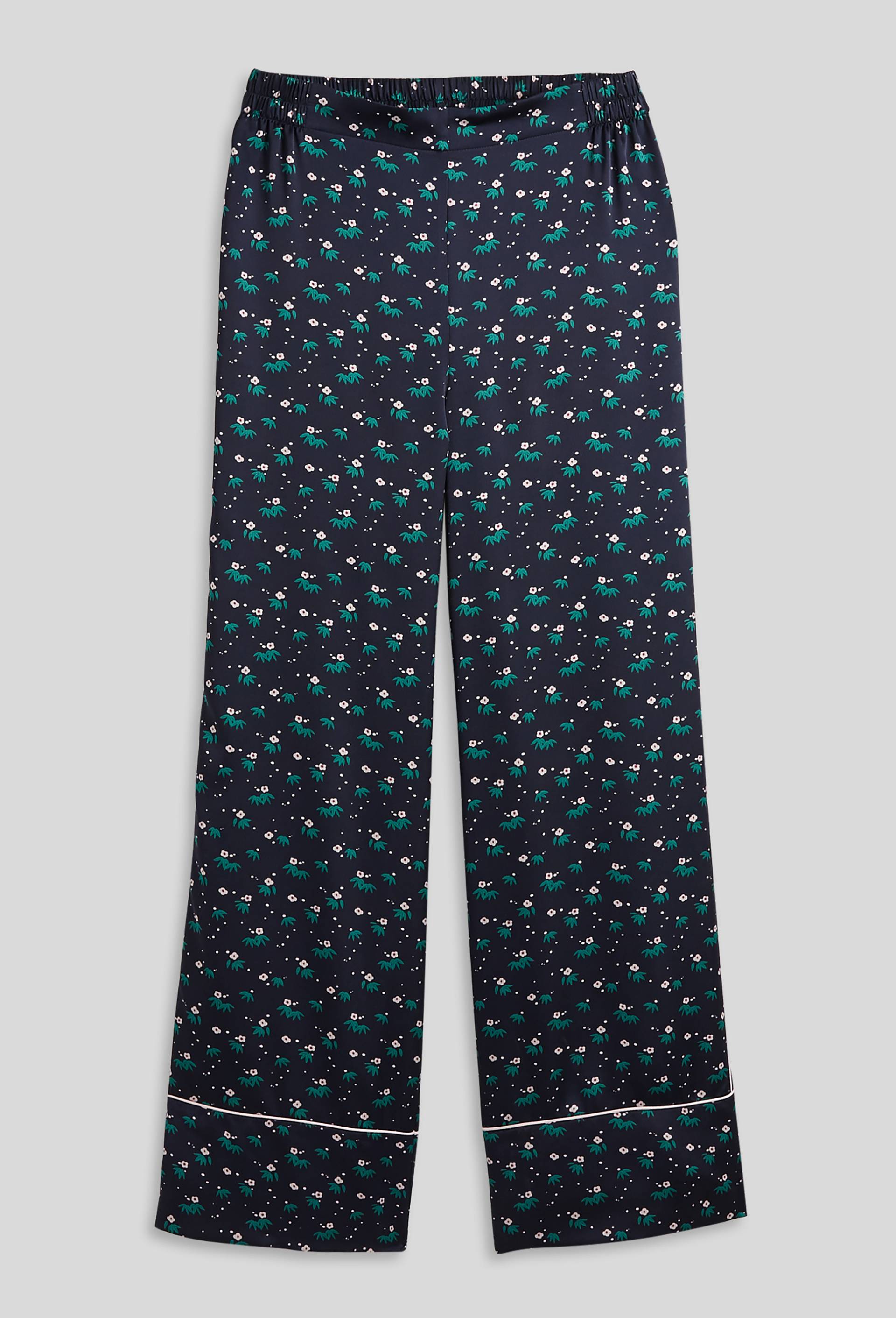 Pantalon large à imprimé Oeko-tex, Bleu foncé, large image number 2.0