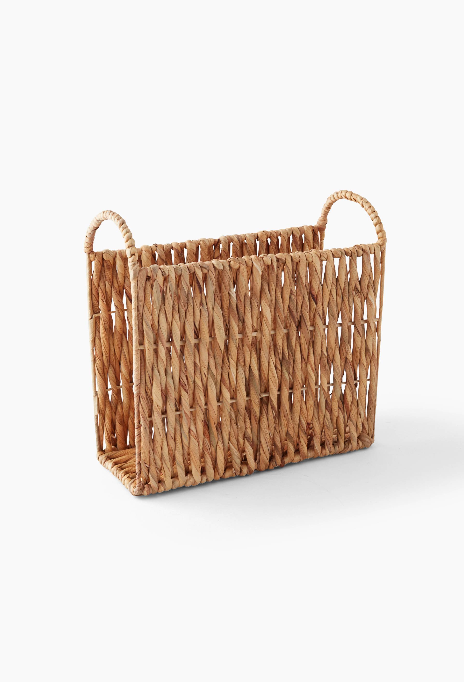 Porte-revues, 37x16xH36cm, en jacinthe d'eau, Beige clair, large image number 0