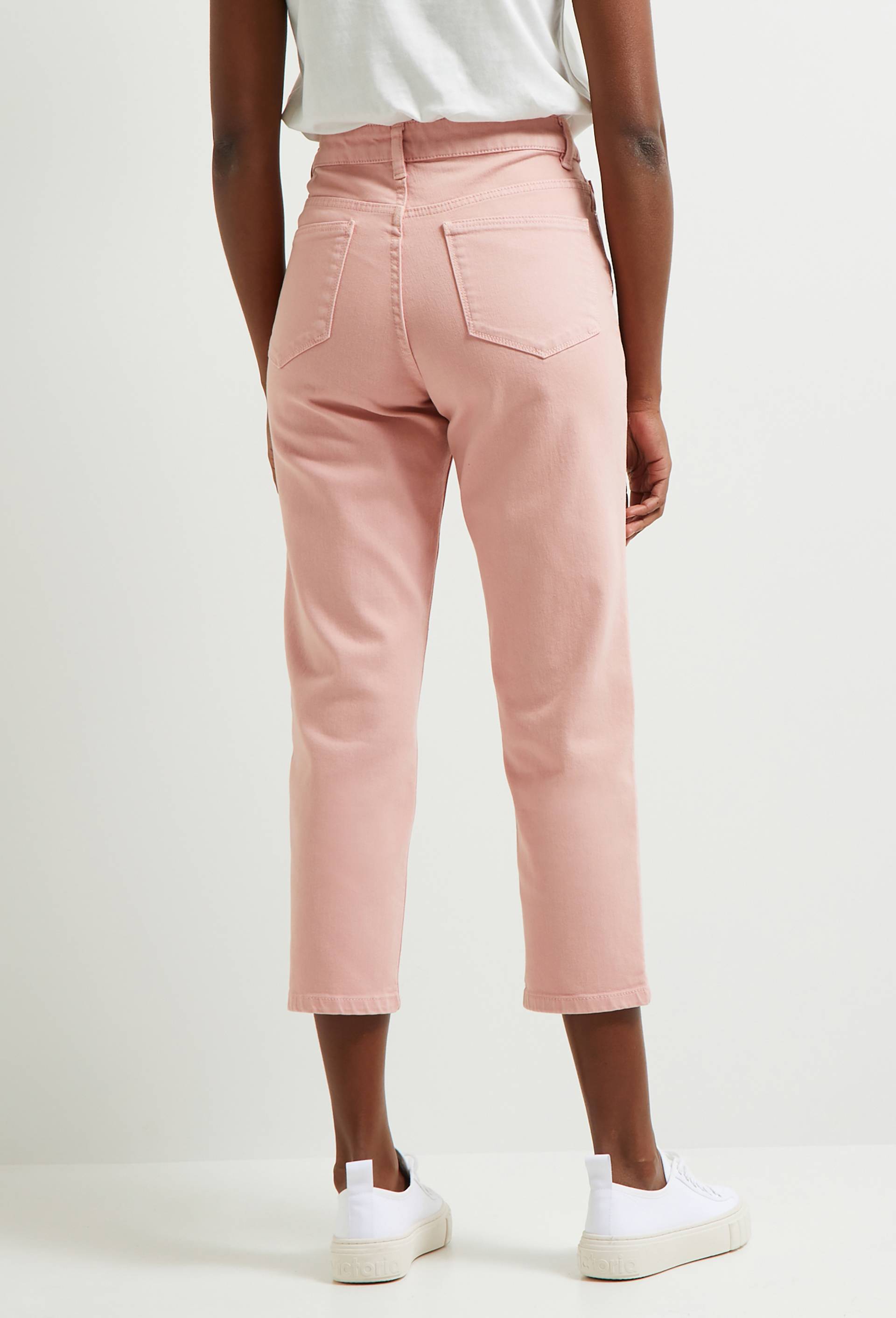 Pantalon droit en coton, Rose, large image number 1