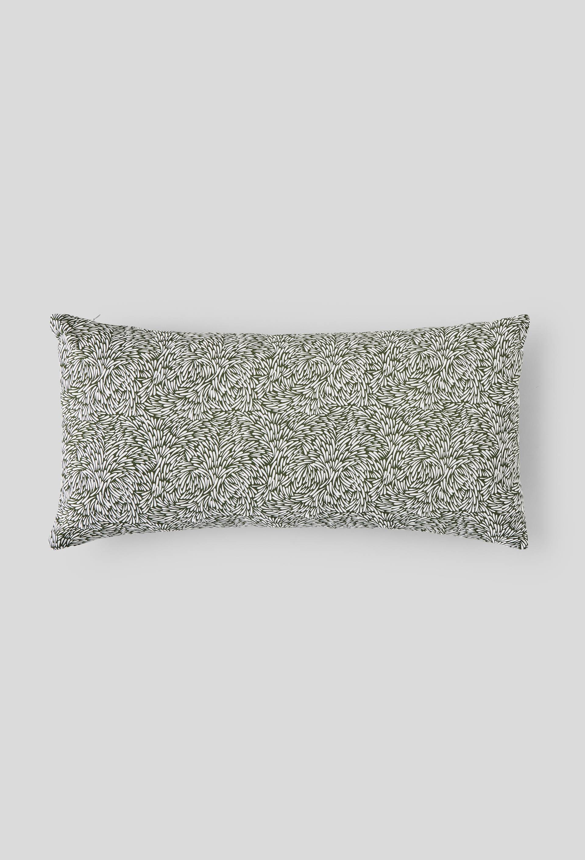 Coussin imprimé, 35x75cm, coton., Vert foncé, large image number 0.0