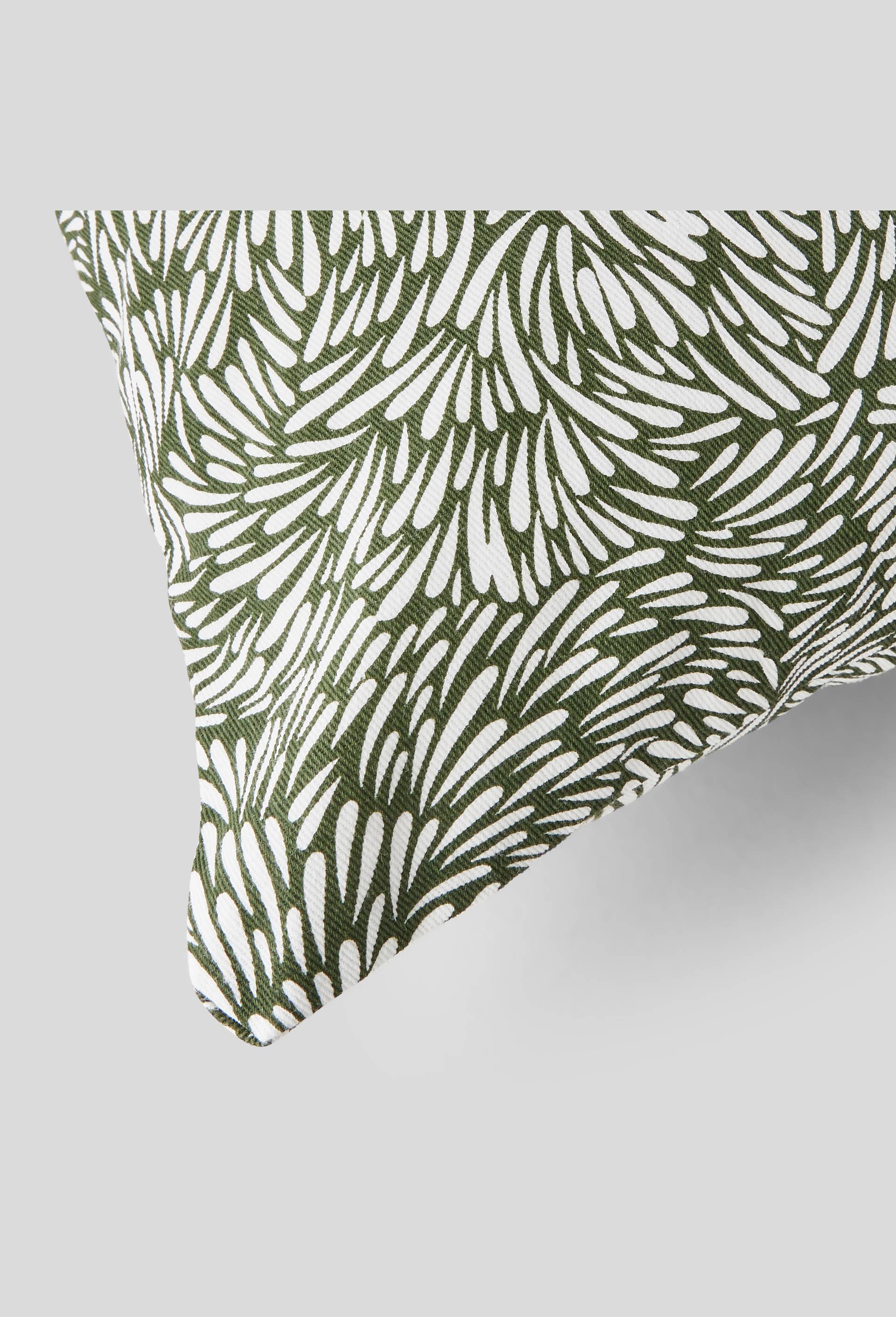 Coussin imprimé, 35x75cm, coton., Vert foncé, large image number 1