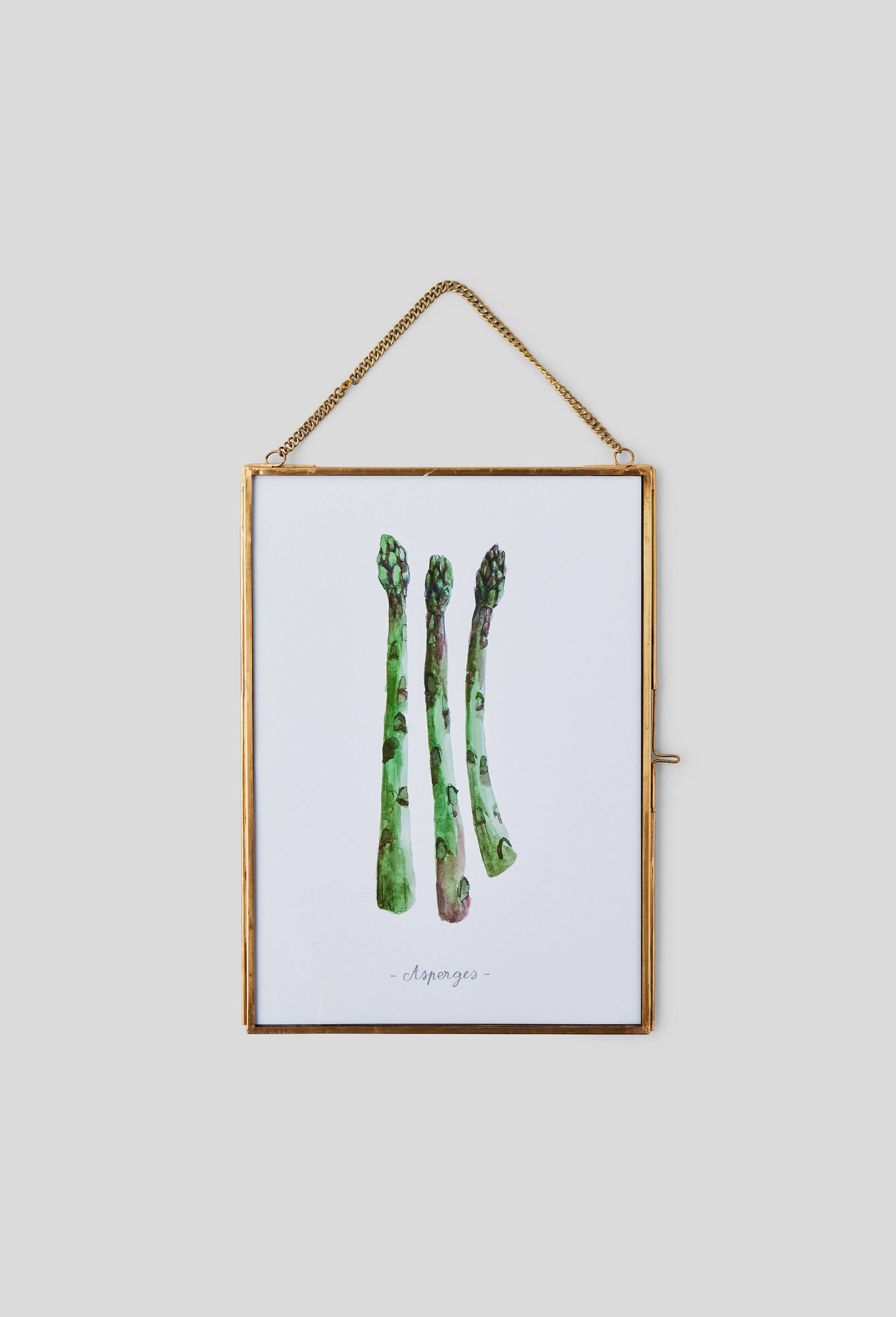 Cadre en métal affiche asperges, Vert foncé, large image number 0