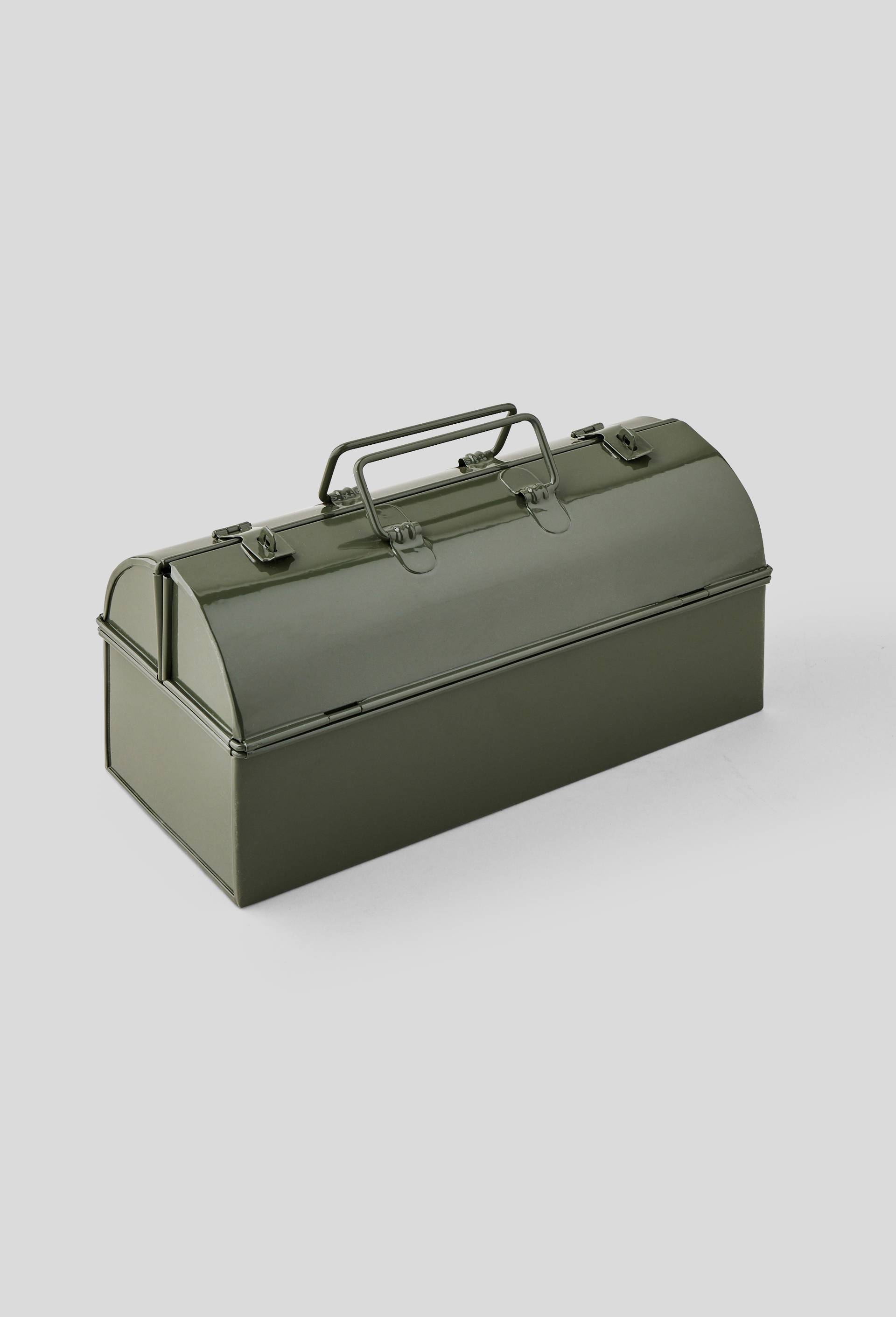 Caisse de rangement, 32x15cm, en métal, Vert foncé, swatch image