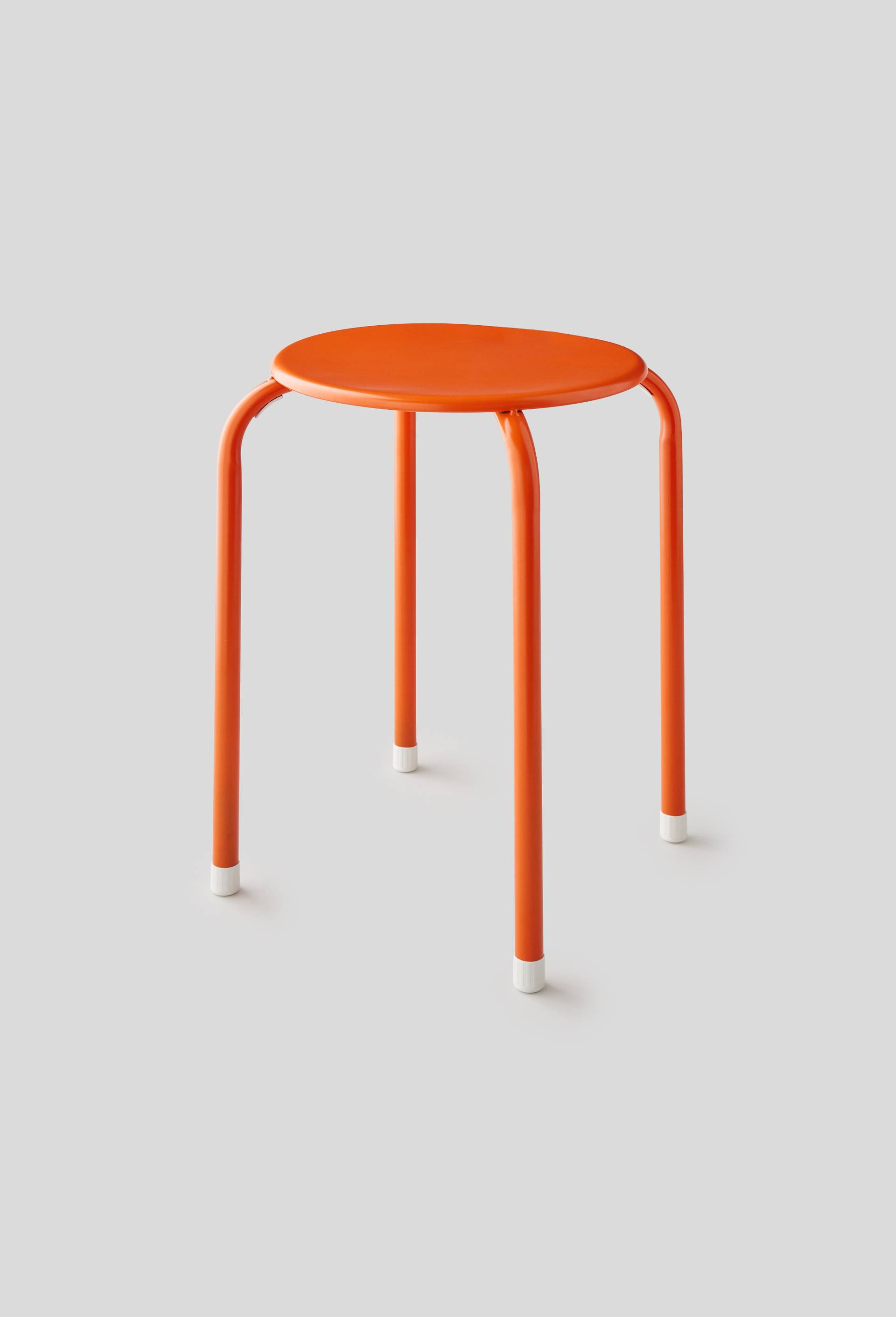 Tabouret en métal empilable, 30 x H45 cm, Orange, large image number 0.0