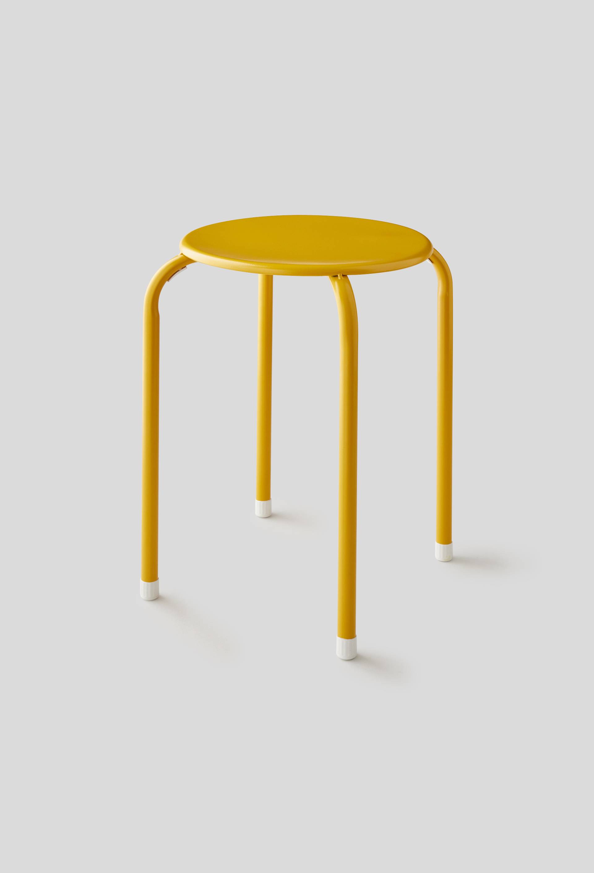 Tabouret en métal empilable, 30 x H45 cm, Jaune, large image number 0.0