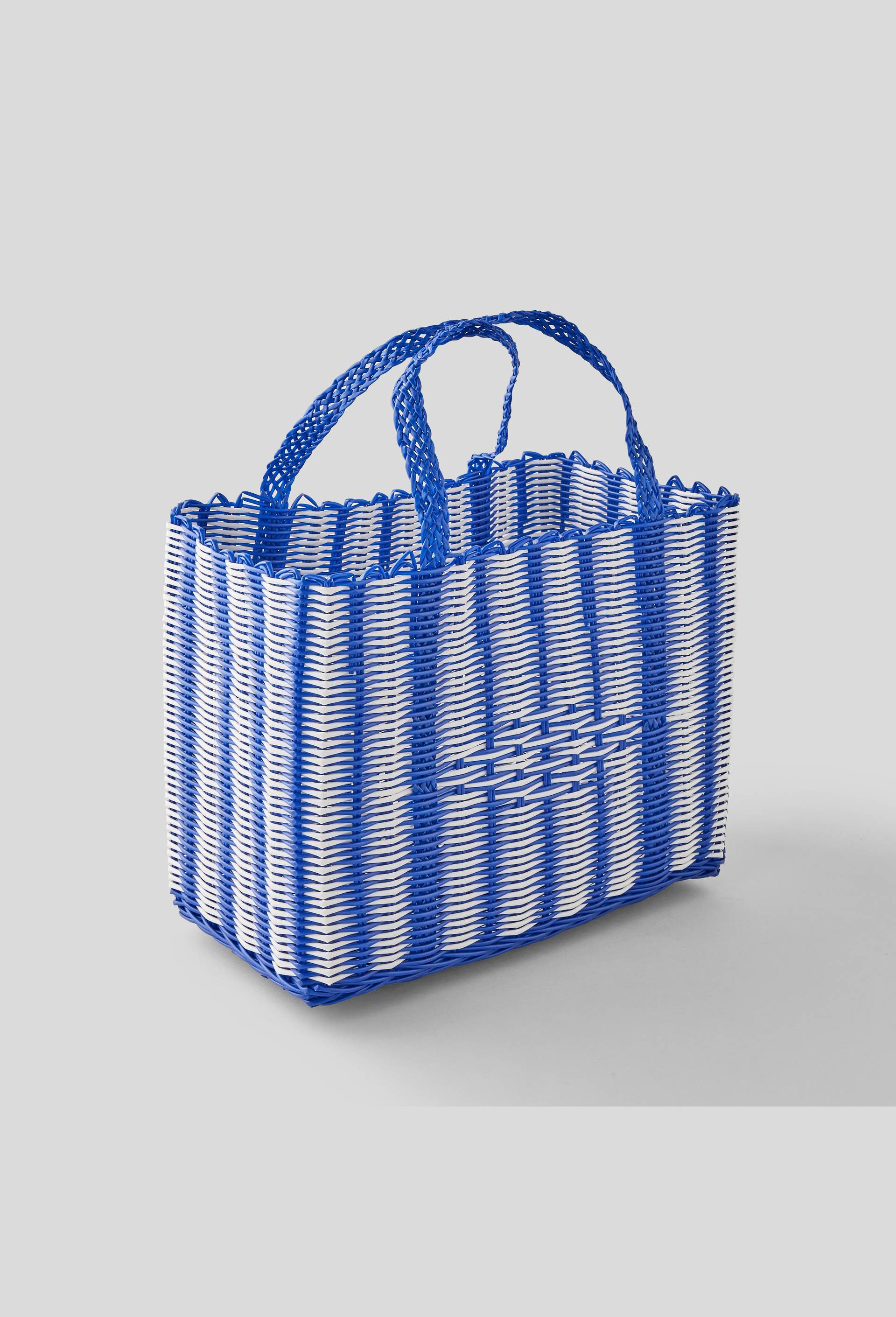 Panier tressé en plastique, 31 x 40 x 20 cm, Multicolore, large image number 0.0