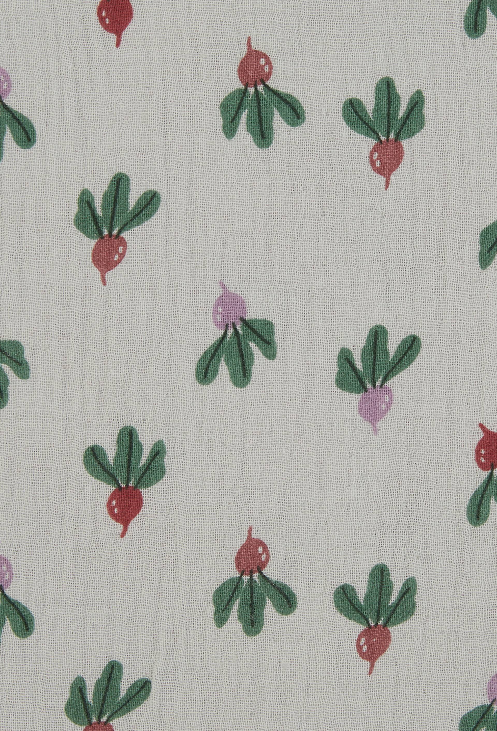 Lot de 2 langes imprimés, 70x70 cm, en coton BIO, certifié OEKO-TEX, Vert clair, large image number 1