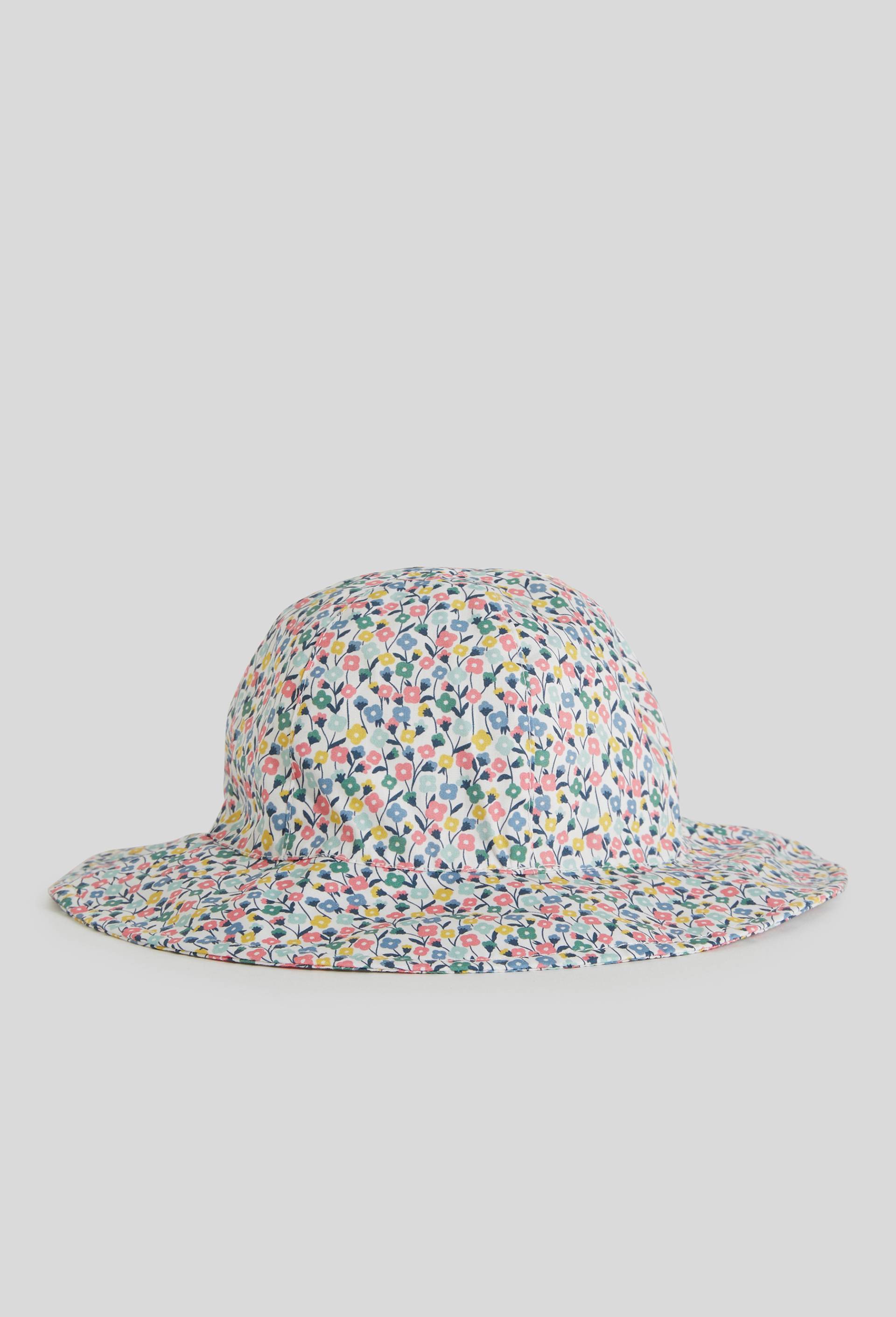 Bob cloche imprimé fleurs, Ecru, large image number 0.0