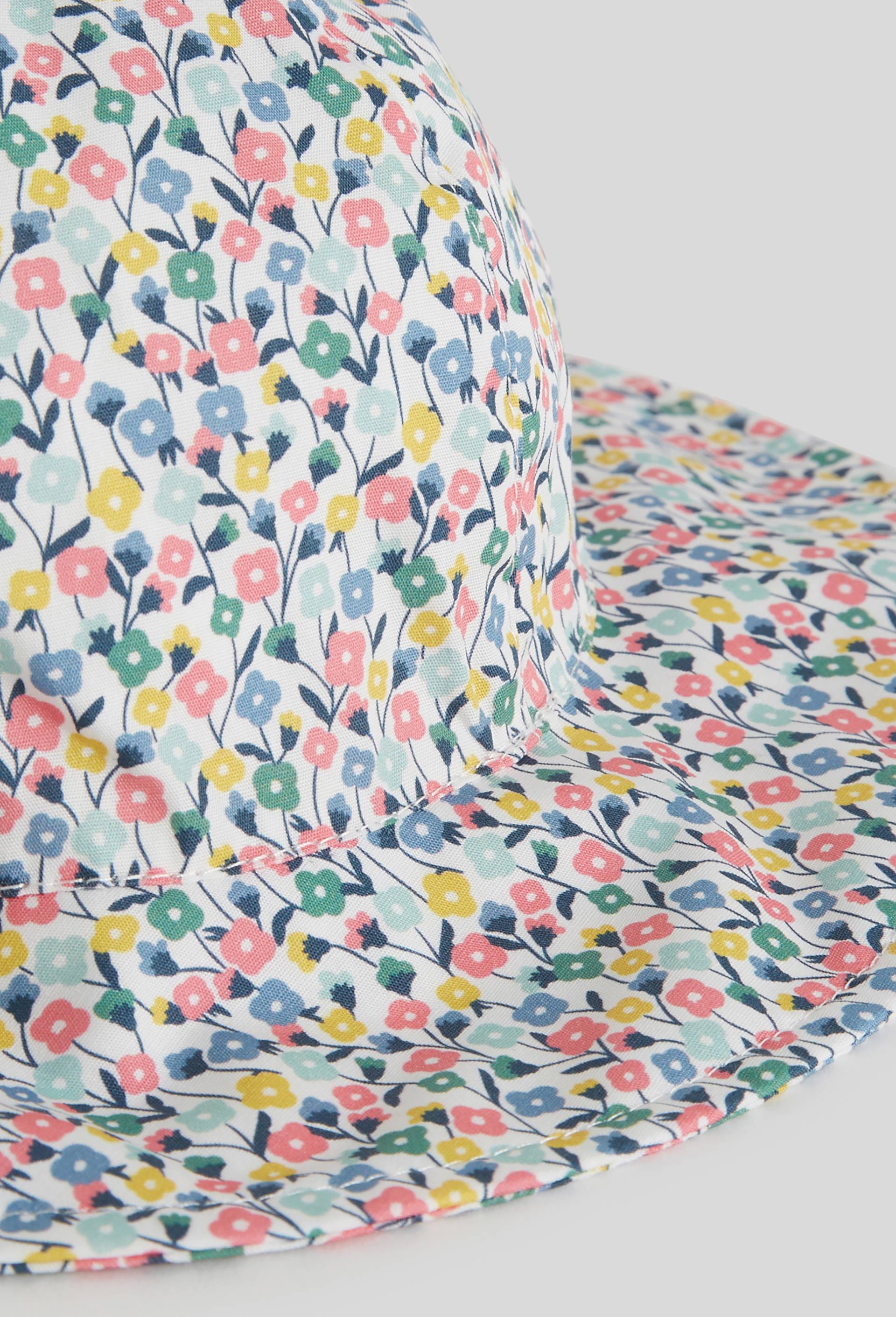 Bob cloche imprimé fleurs, Ecru, large image number 1.0