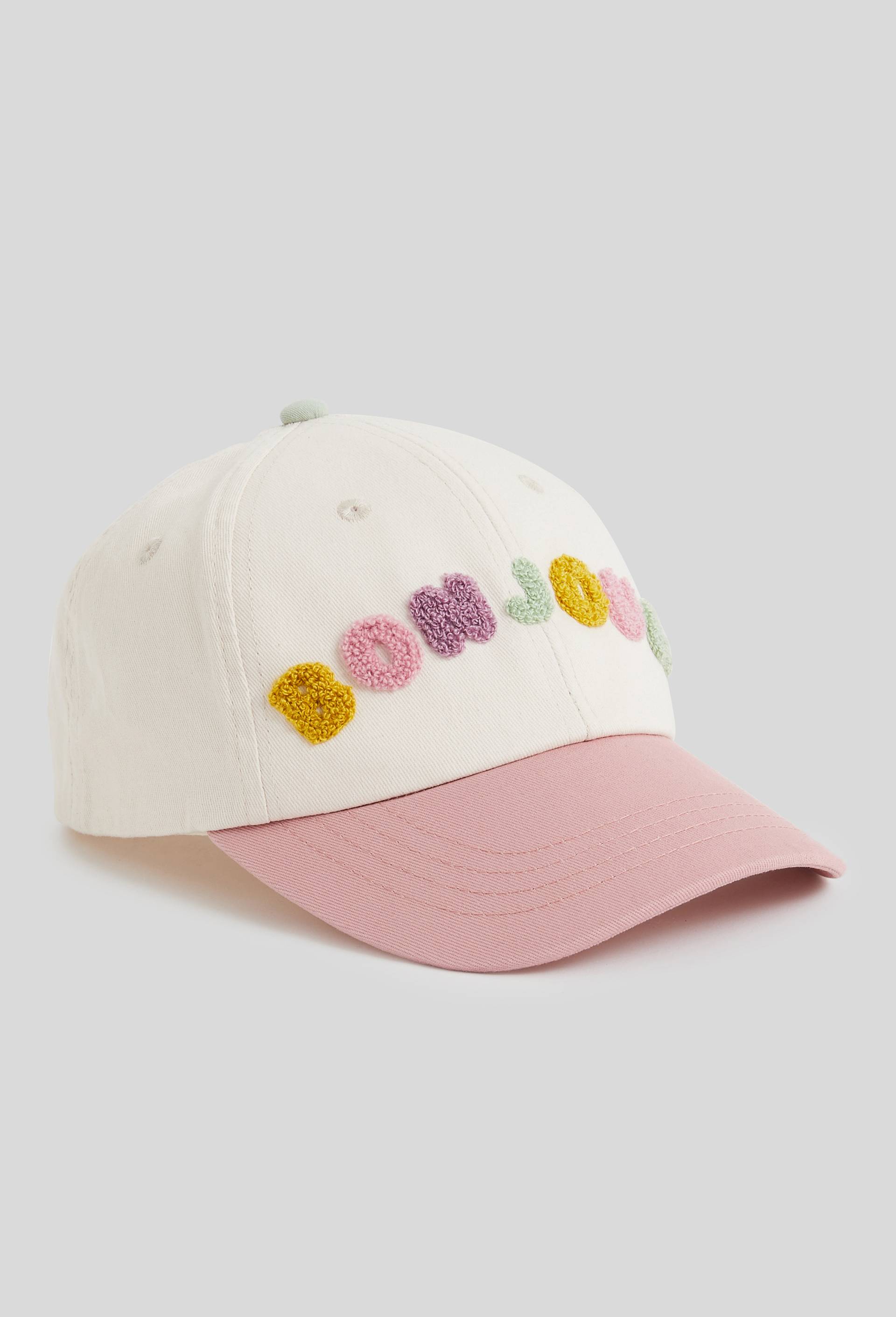 Casquette message bouclette en coton, Rose, large image number 0