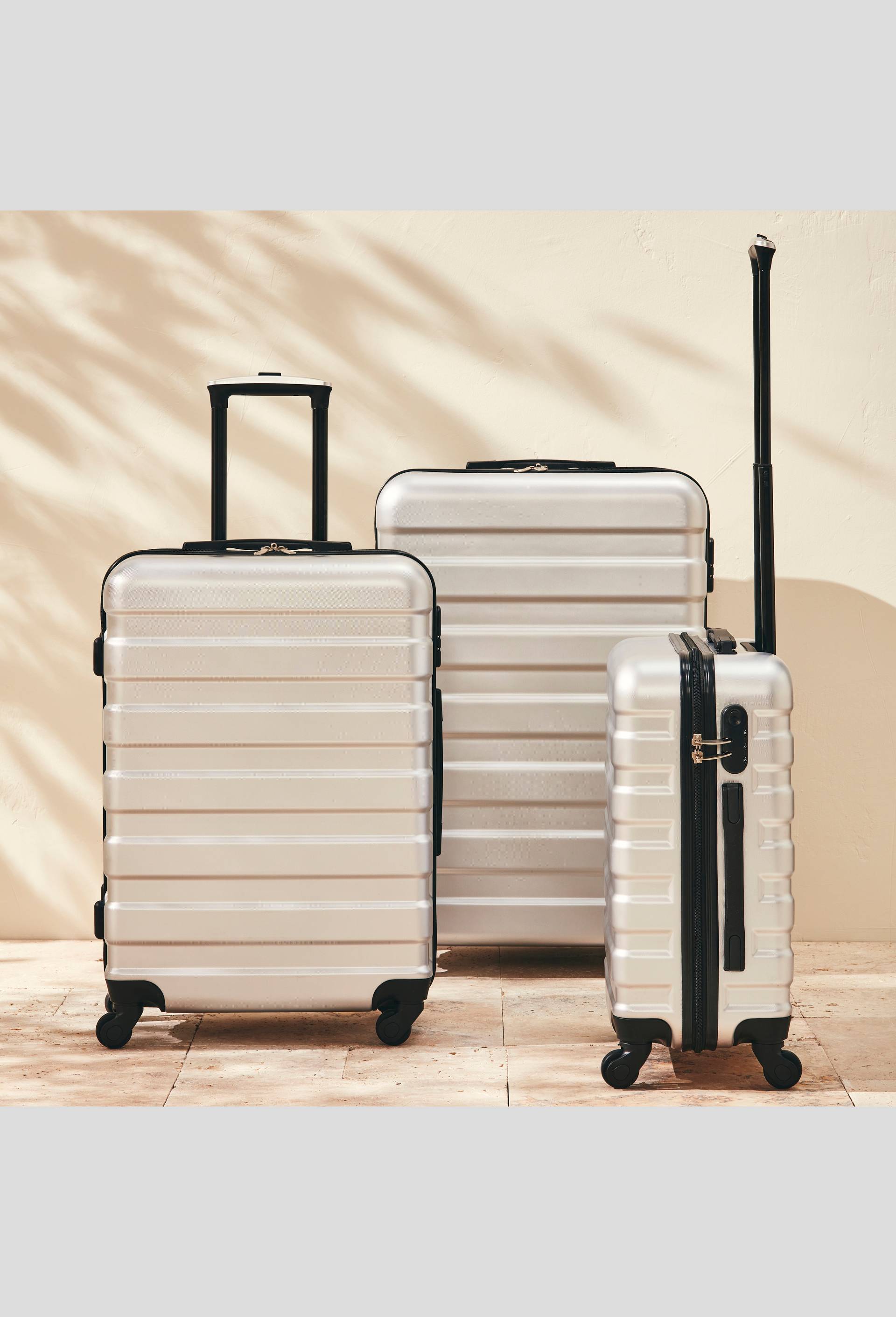 Valise cabine, 55cm, Argent, large image number 2