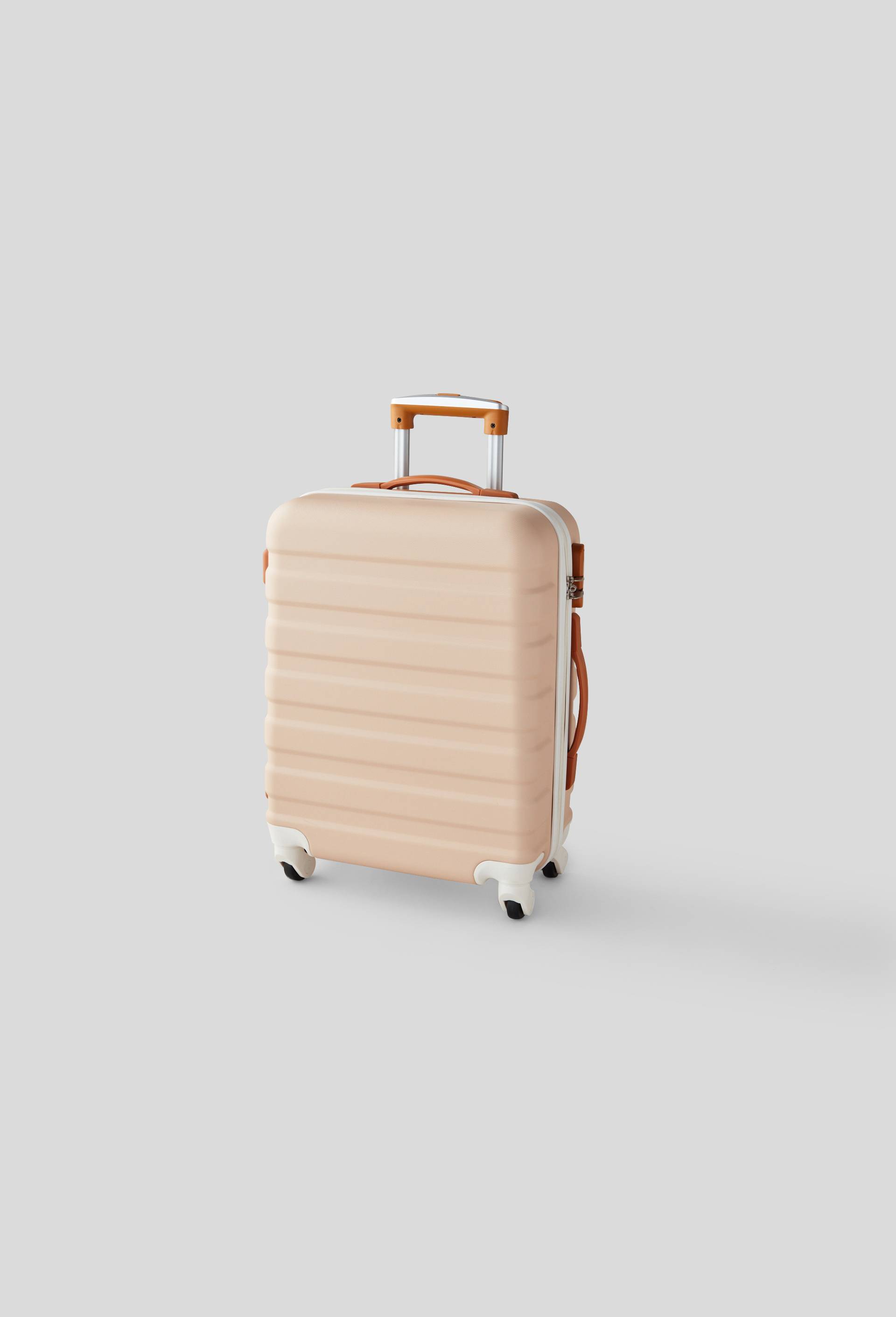 Valise cabine 4 roues, 49 cm, L52450040, Rose clair, large image number 0