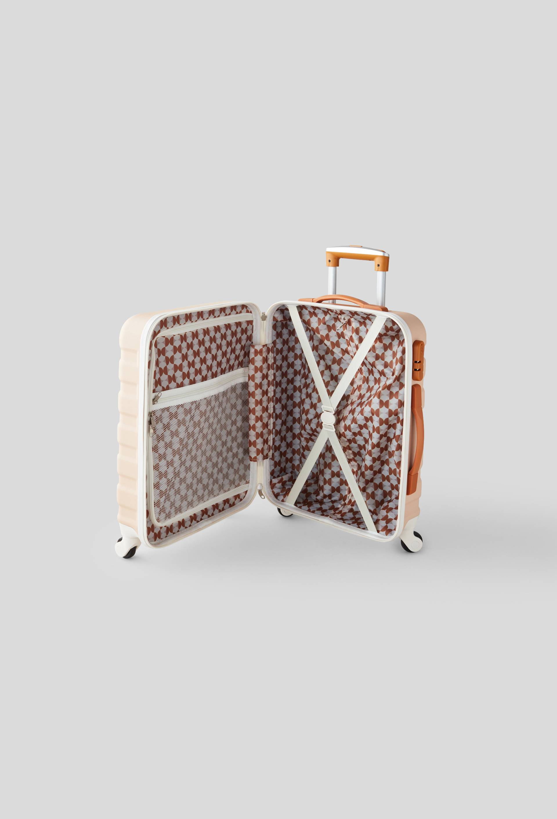 Valise cabine 4 roues, 49 cm, L52450040, Rose clair, large image number 1