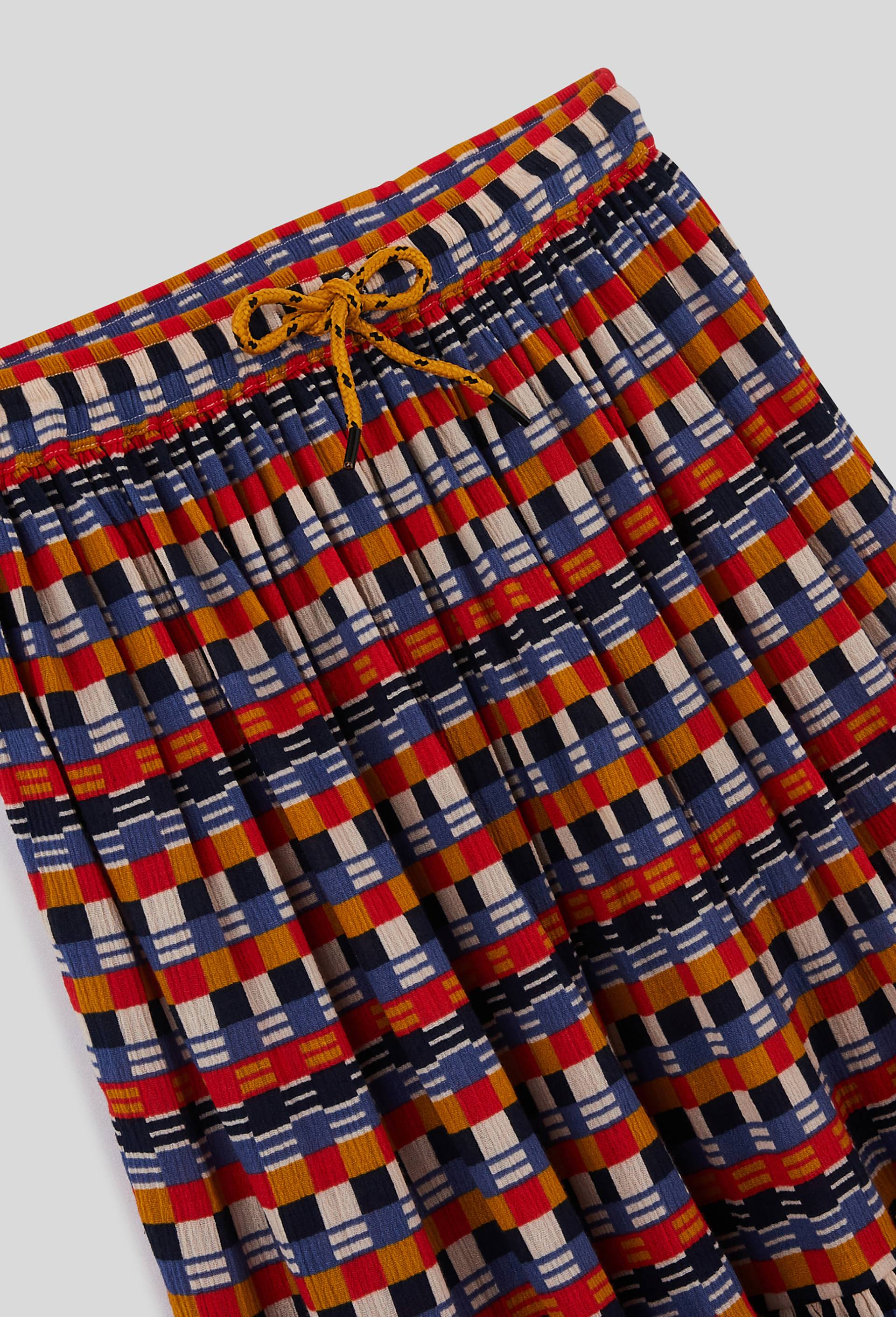 Jupe imprimée en coton, coton BIO, Beige clair, large image number 2.0