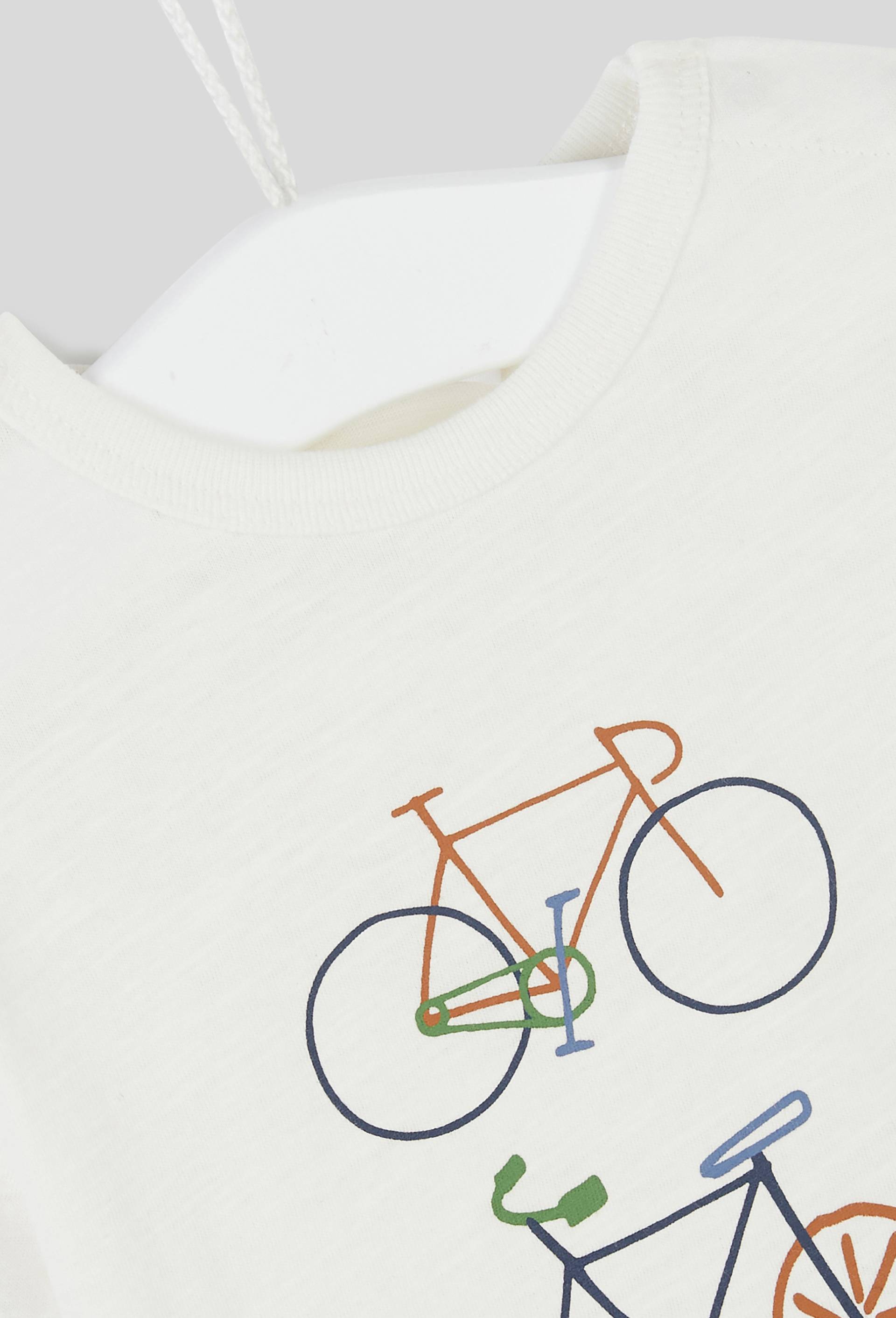 T.shirt manches courtes imprimé en coton BIO, certifié Oeko-Tex, Ecru, large image number 2