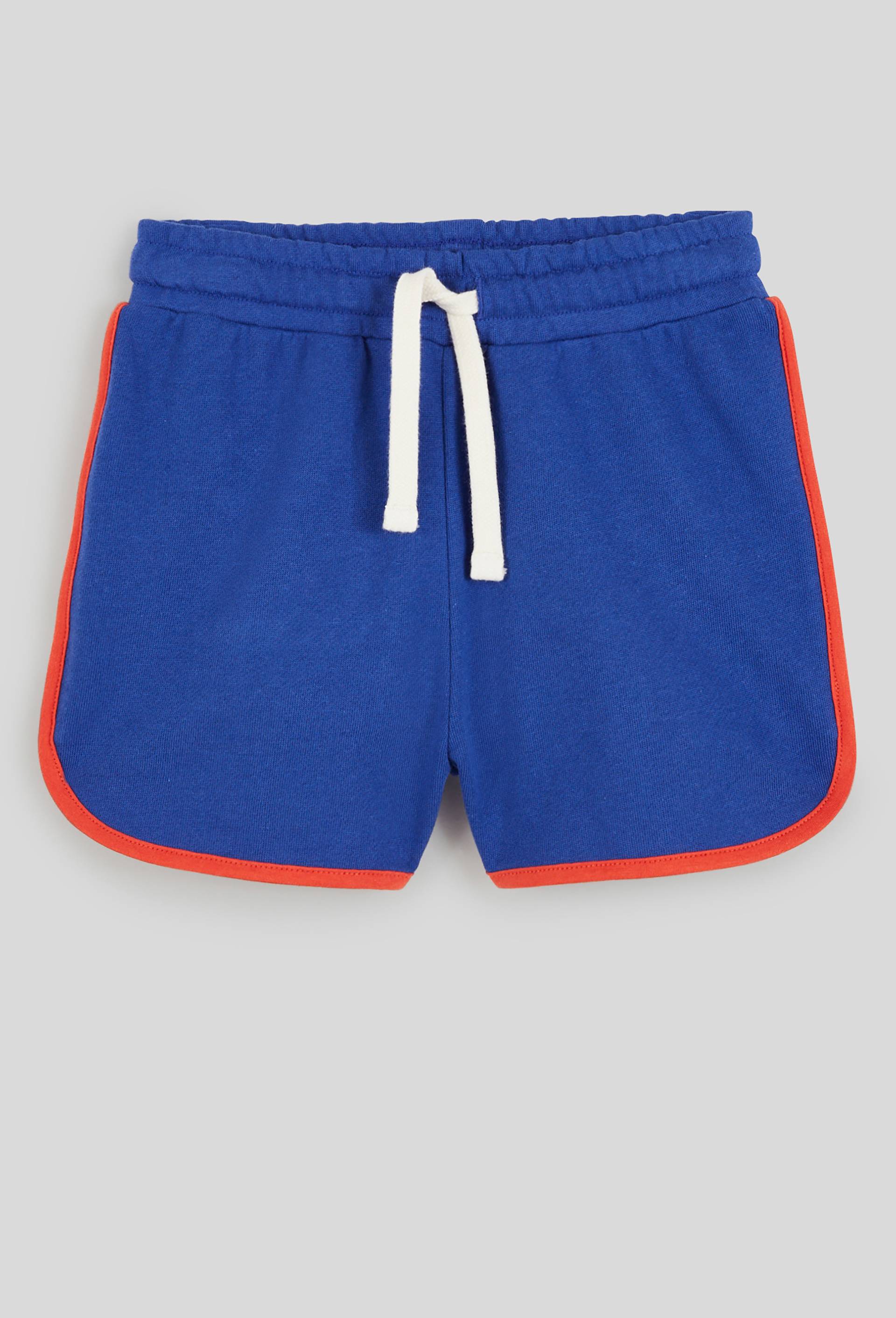 Short court confort avec taille élastique et cordon, BIO, Bleu, large image number 0