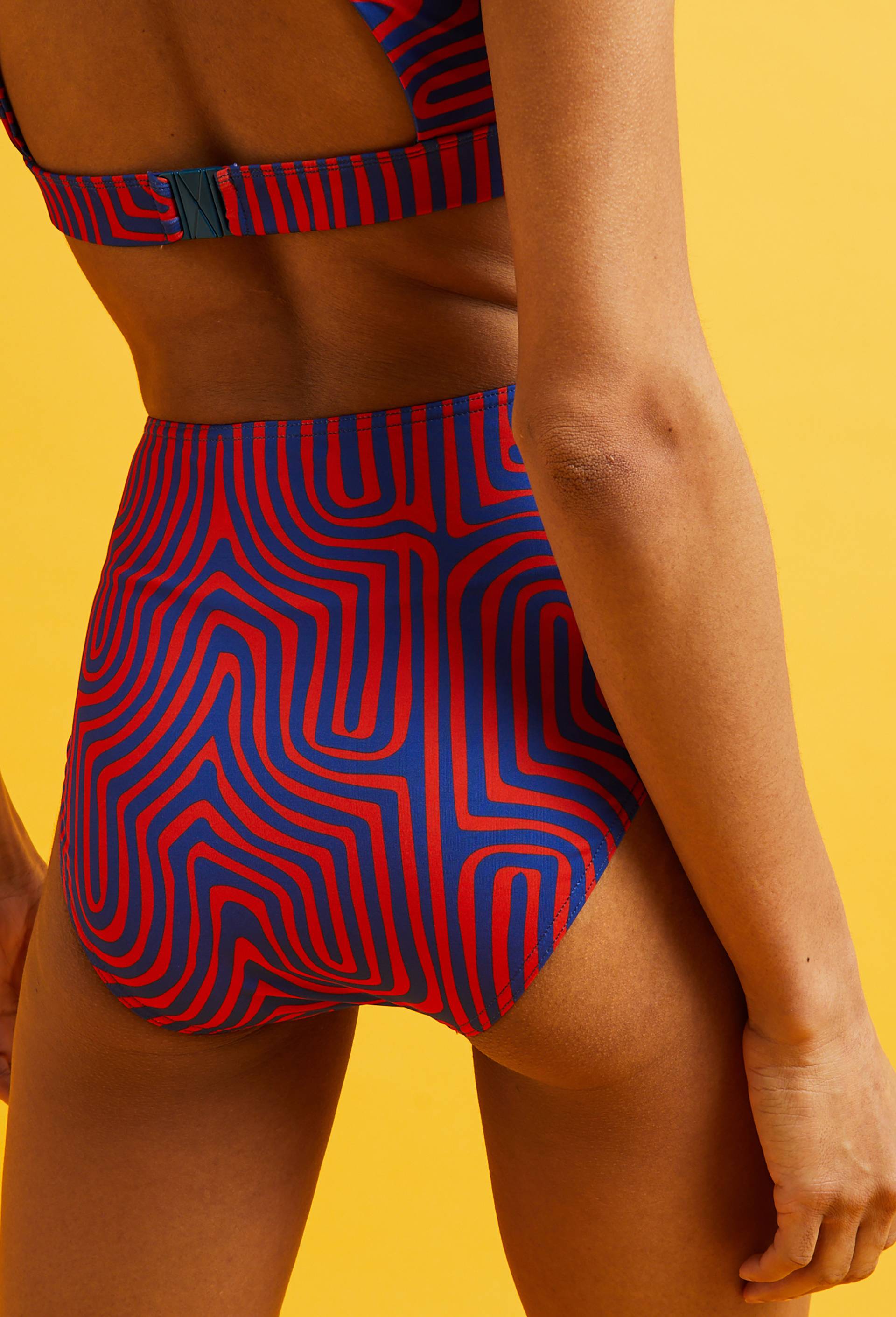 Culotte taille haute maillot de bain, Oeko-Tex, BLEU, large image number 1