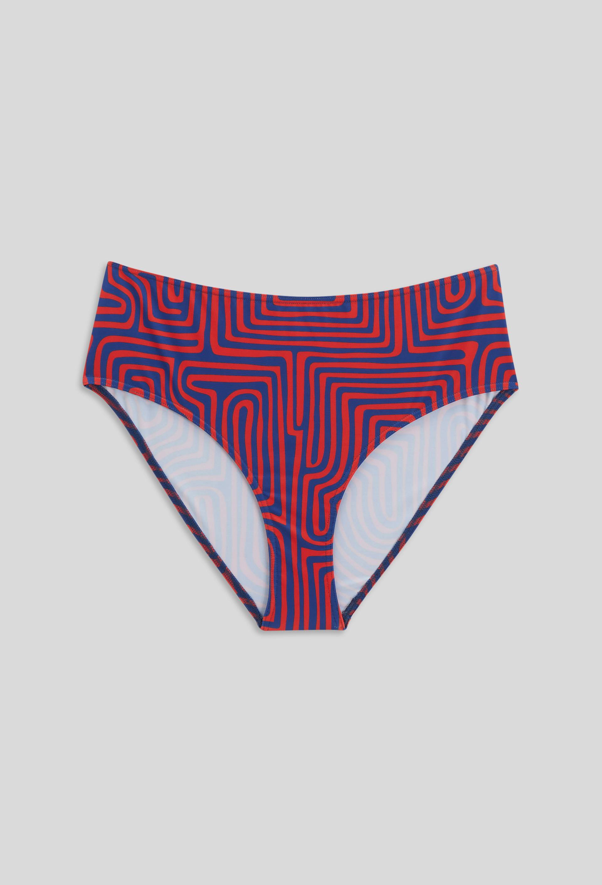Culotte taille haute maillot de bain, Oeko-Tex, BLEU, large image number 2