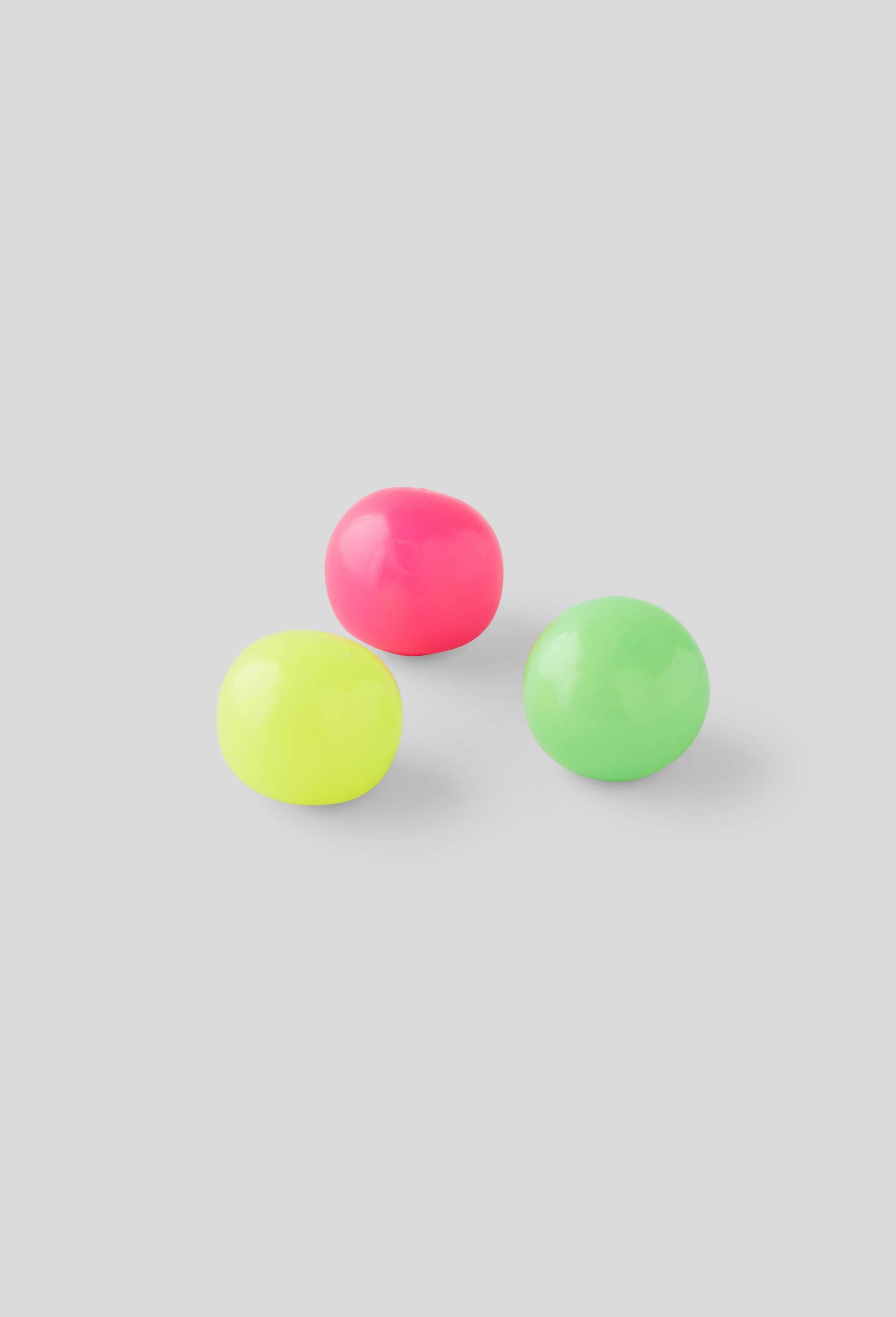 NEON GLOW IN THE DARK SQUISH BALL PACK 3, Multicolore, large image number 0