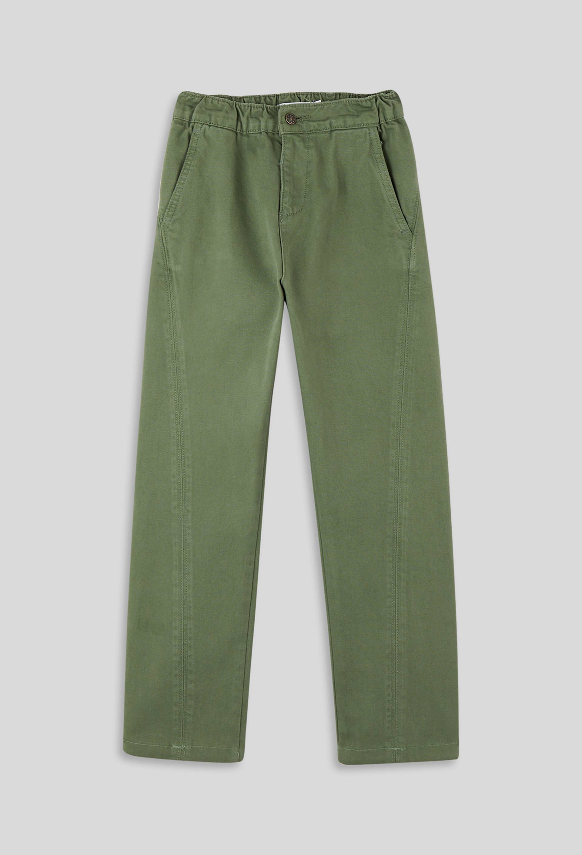 Jean teinté coupe large avec taille élastique, Oeko-Tex, Vert, large image number 1.0